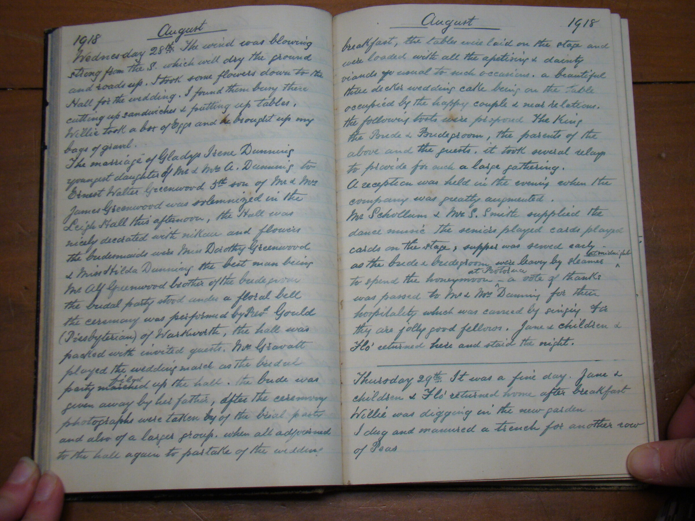 Original CS Clarke diary page