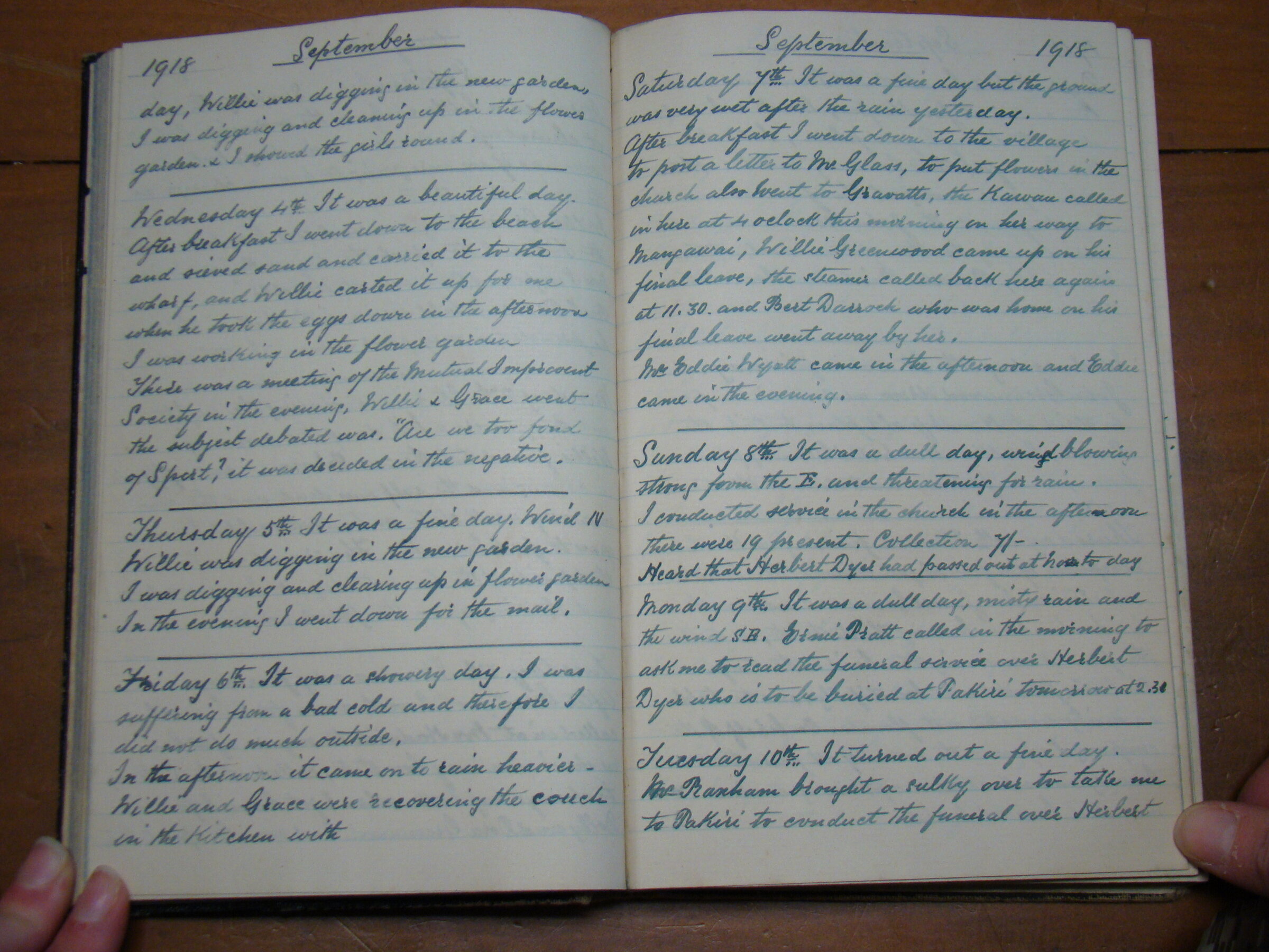 Original CS Clarke diary page