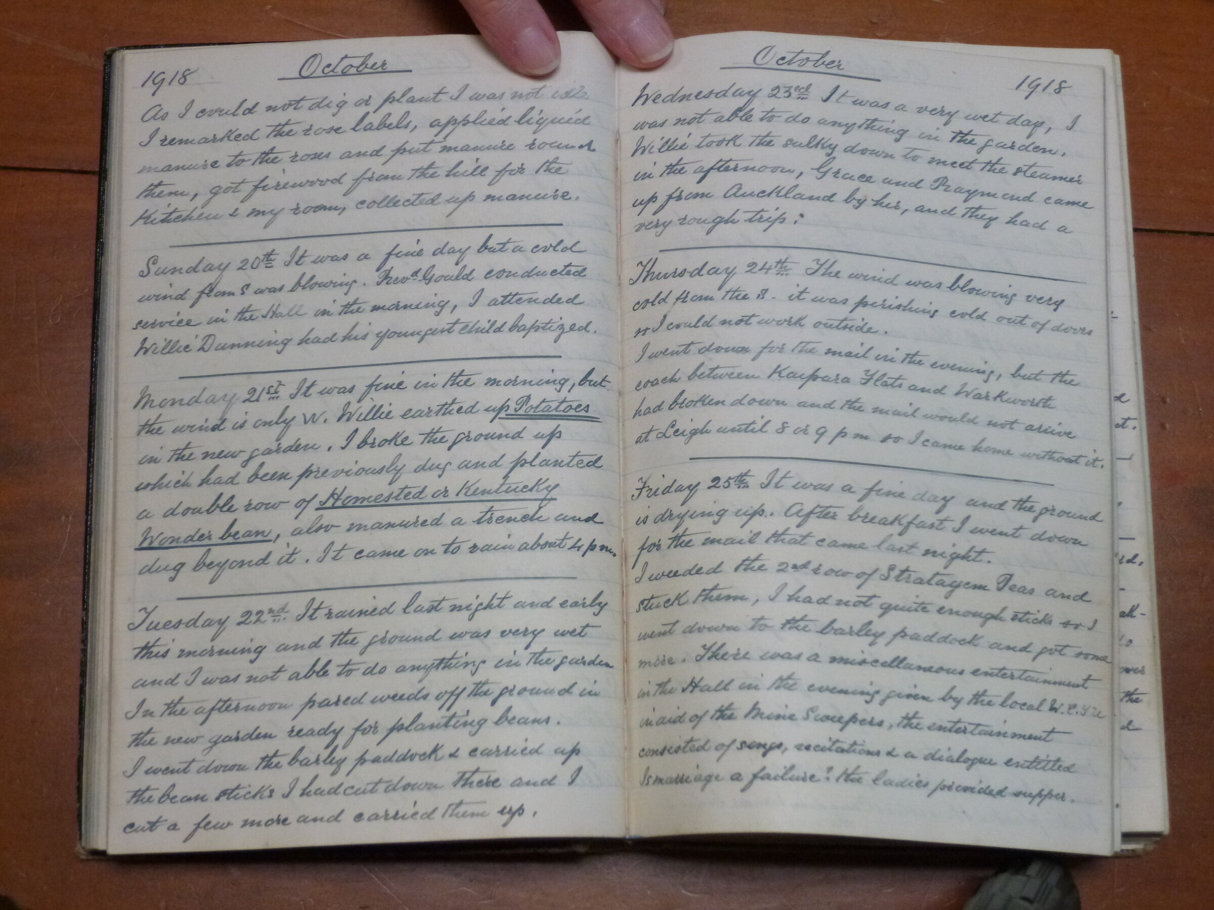 Original CS Clarke diary page