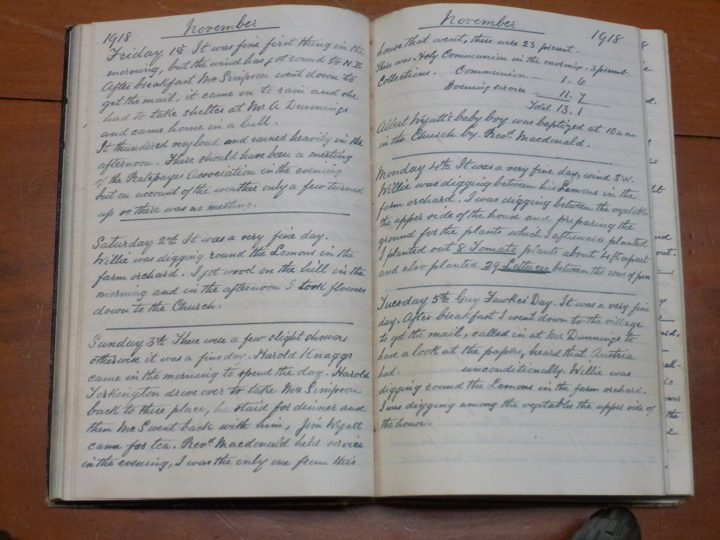 Original CS Clarke diary page