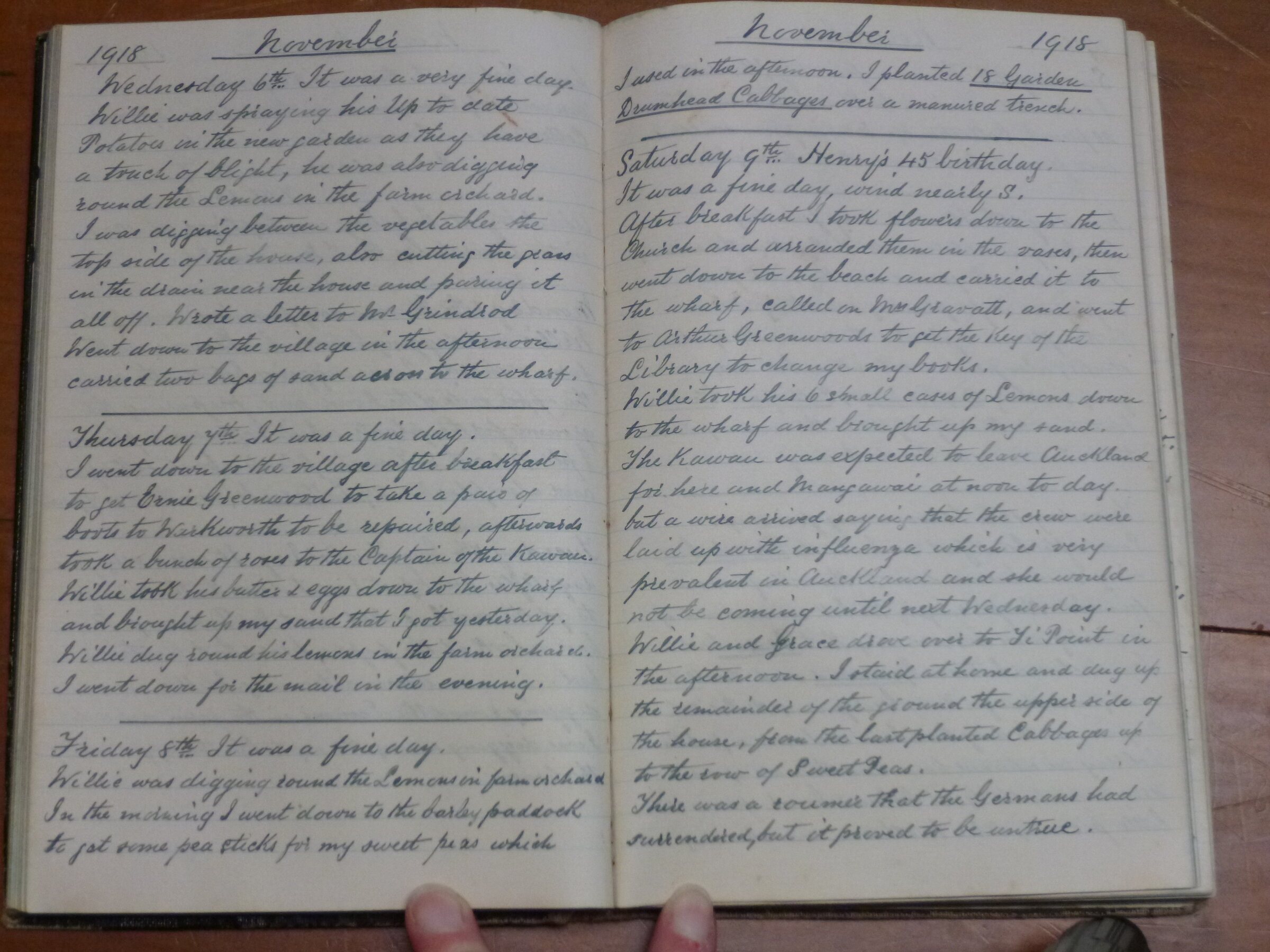 Original CS Clarke diary page