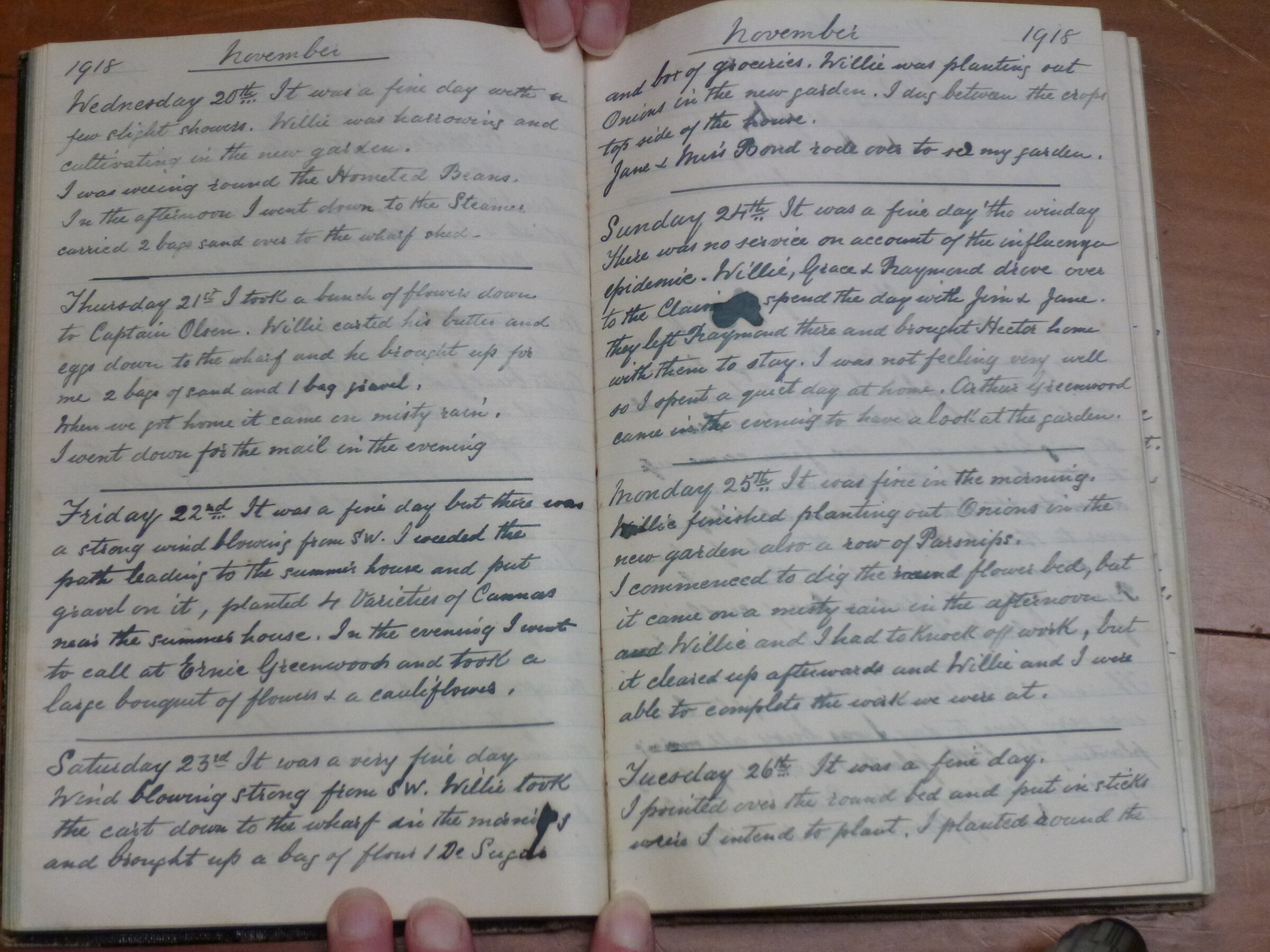 Original CS Clarke diary page