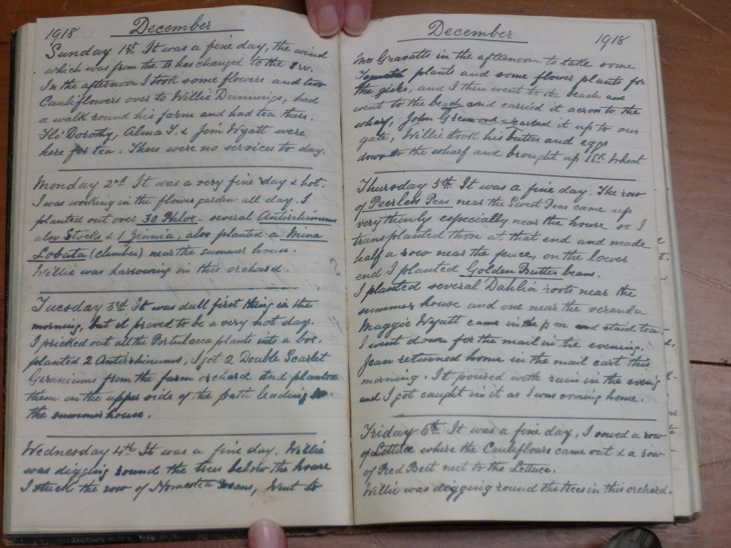 Original CS Clarke diary page