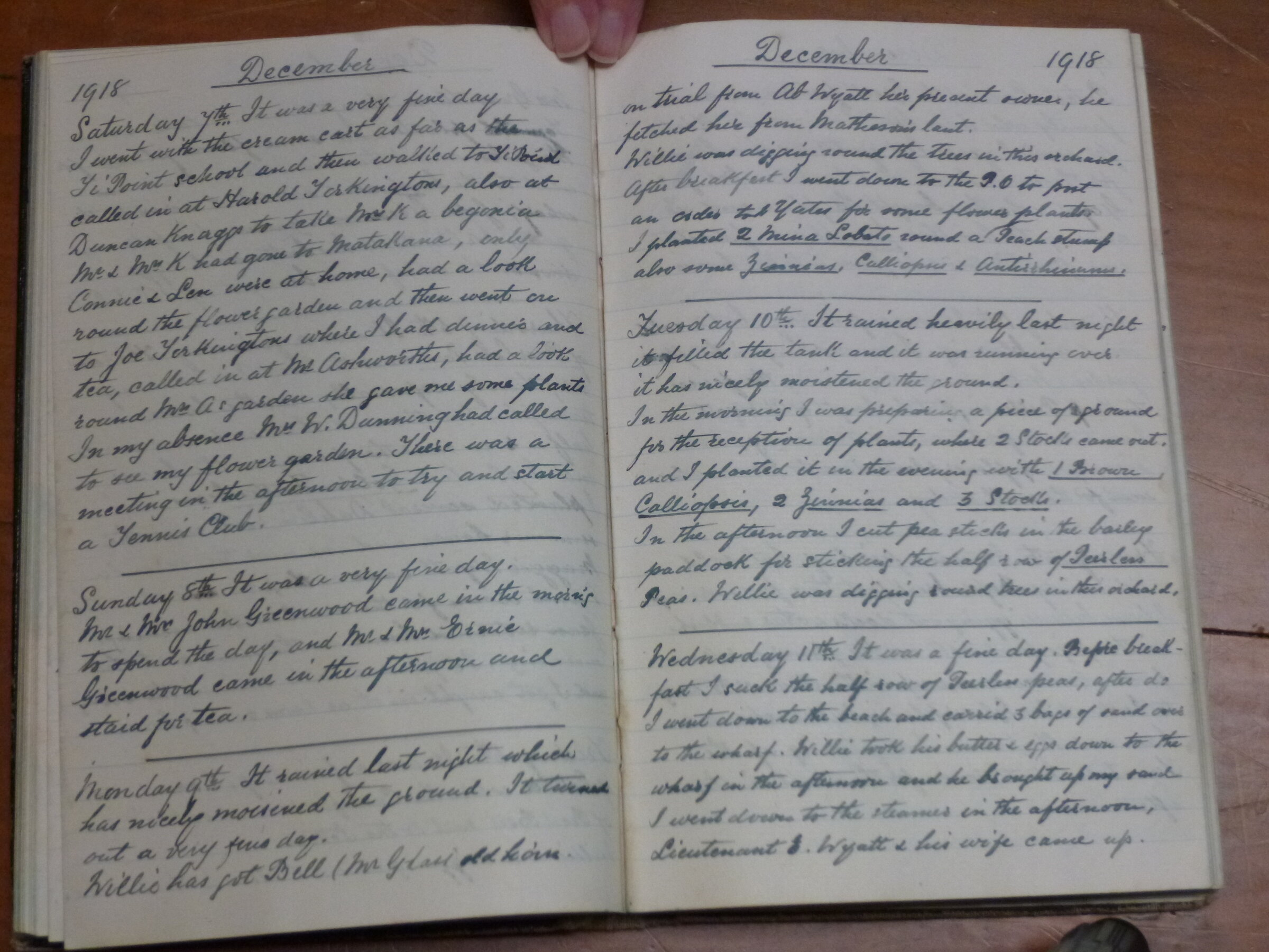 Original CS Clarke diary page