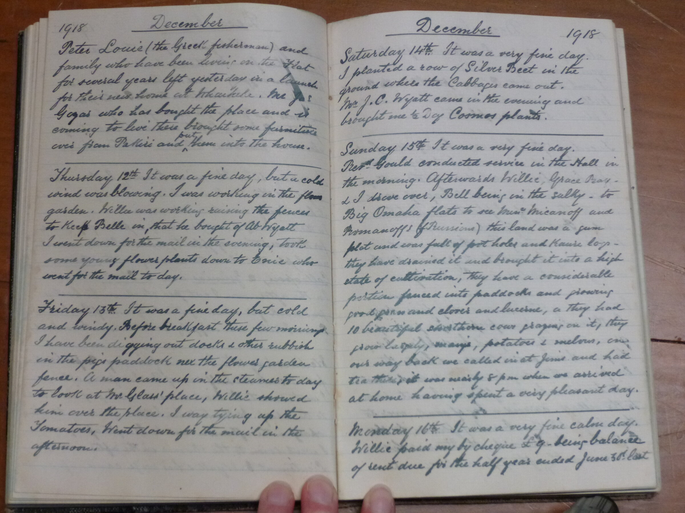 Original CS Clarke diary page