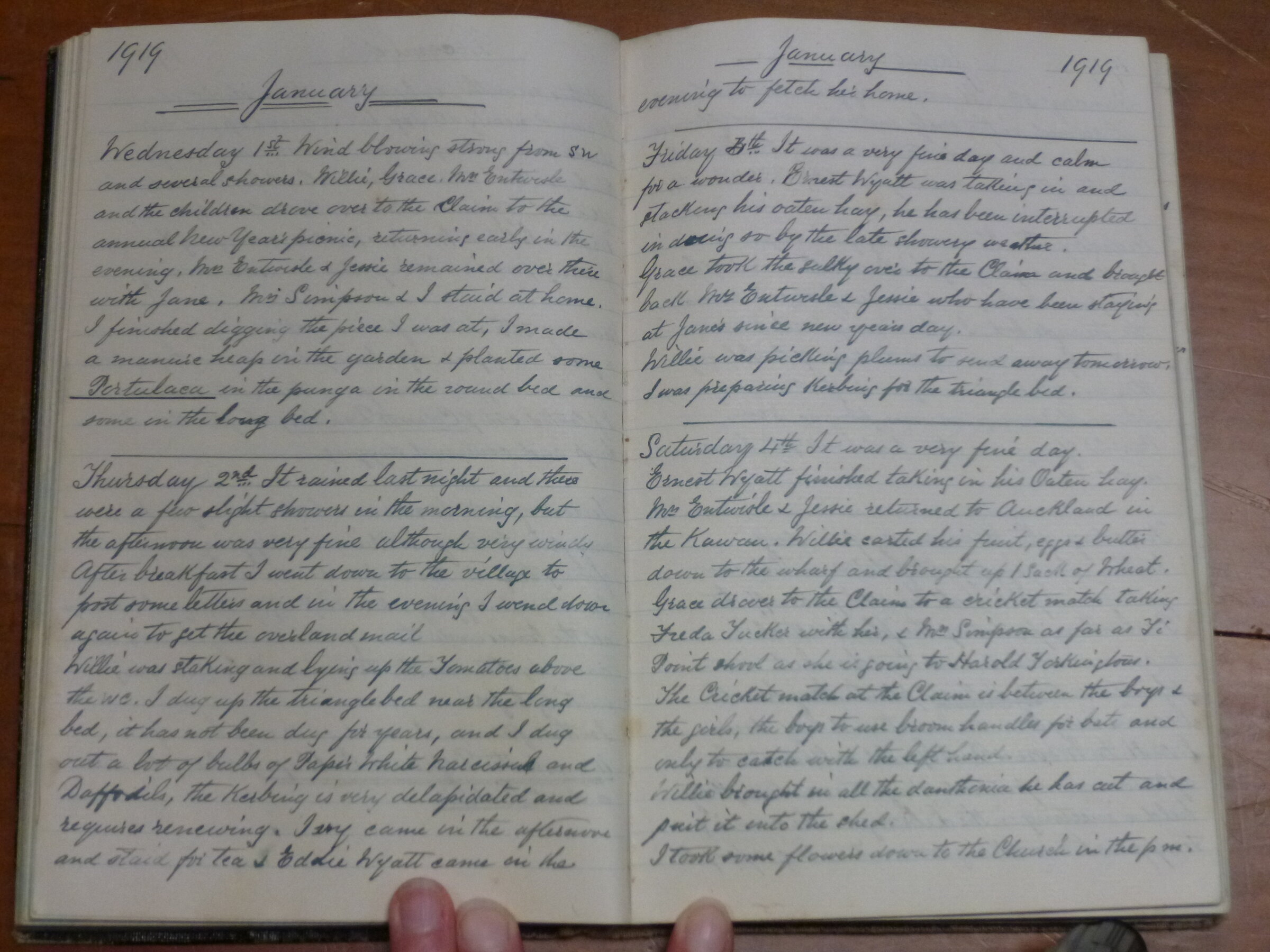 Original CS Clarke diary page