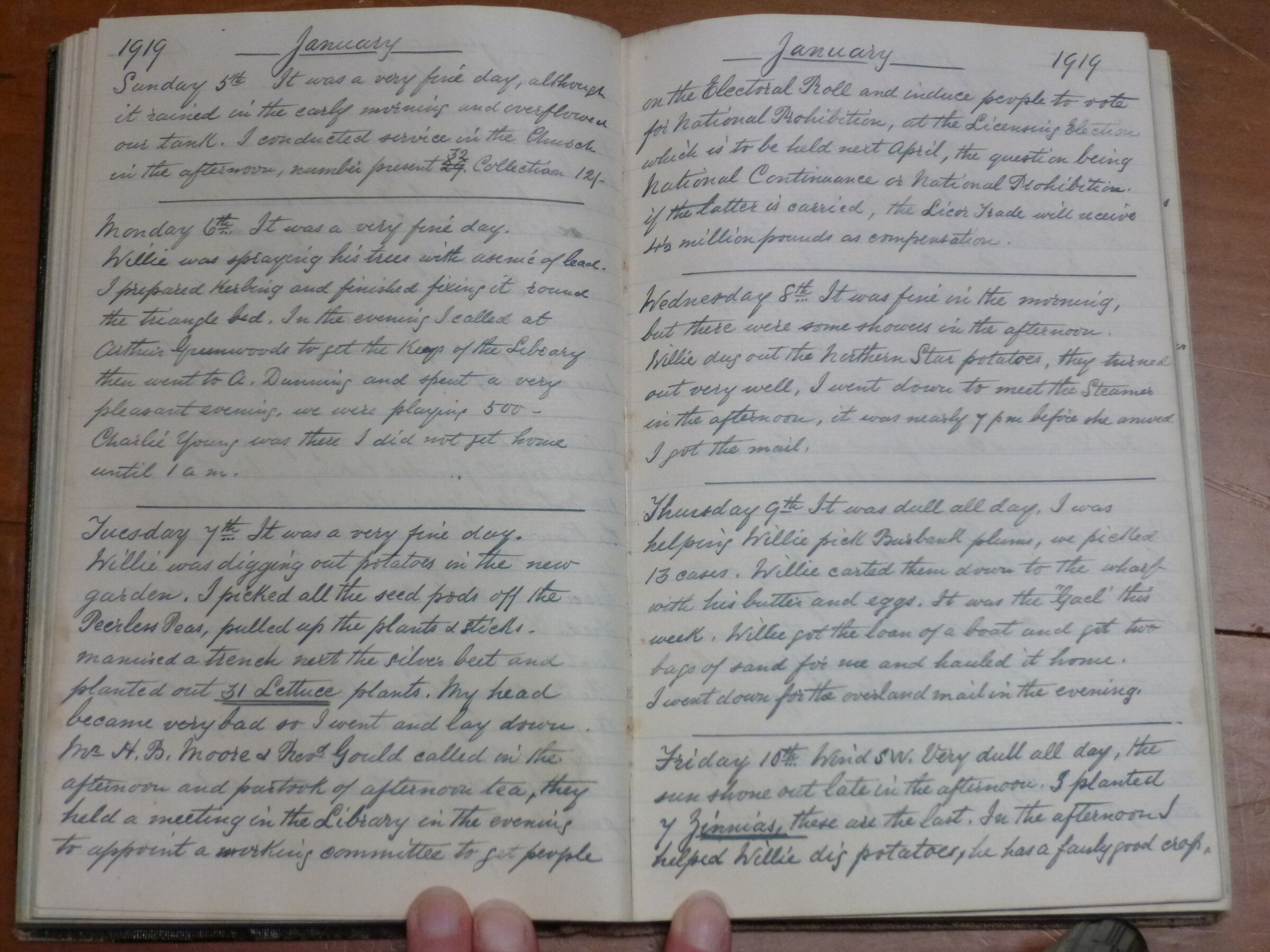 Original CS Clarke diary page