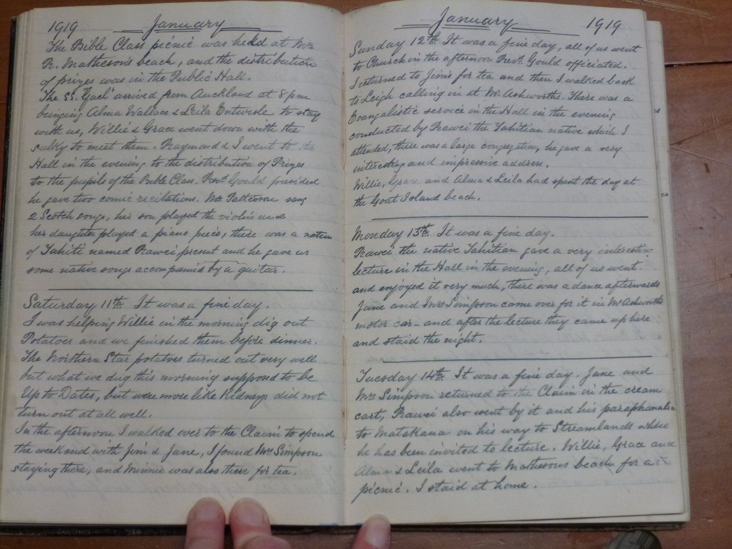 Original CS Clarke diary page