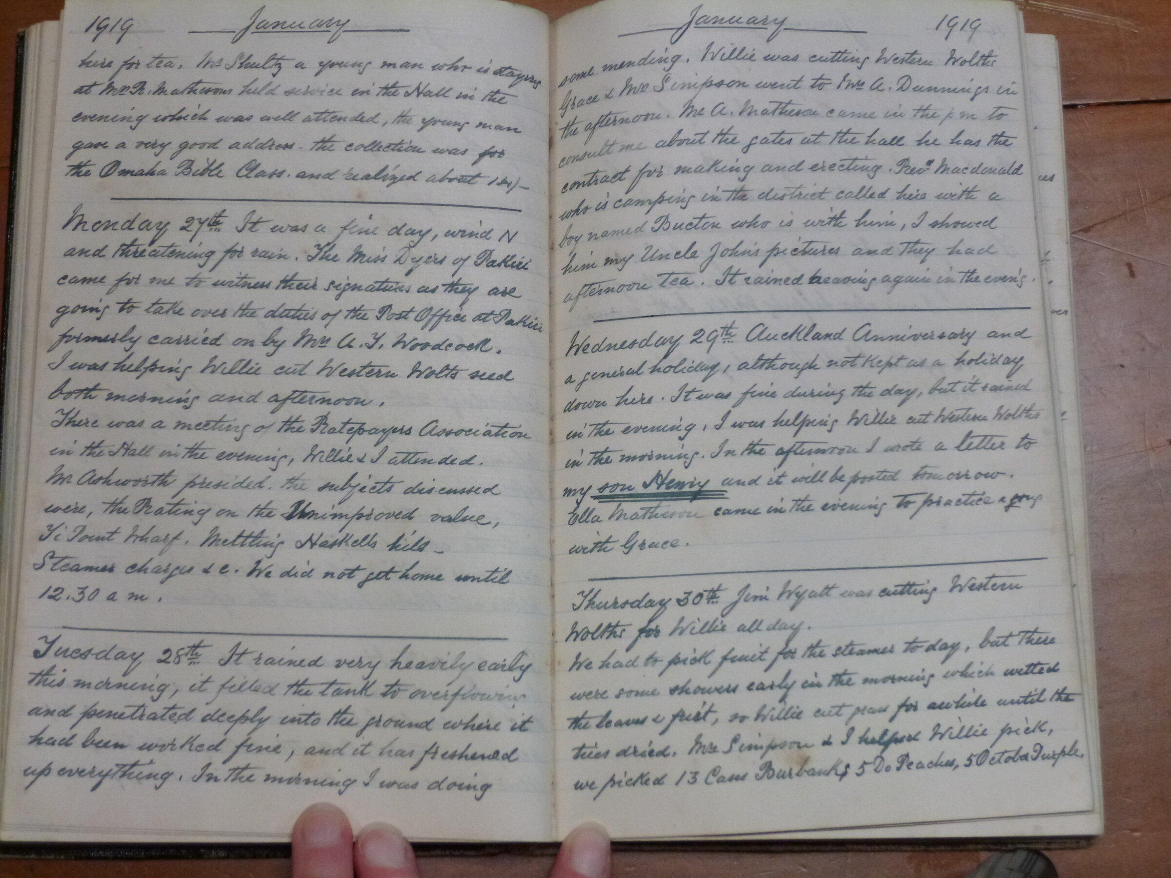 Original CS Clarke diary page
