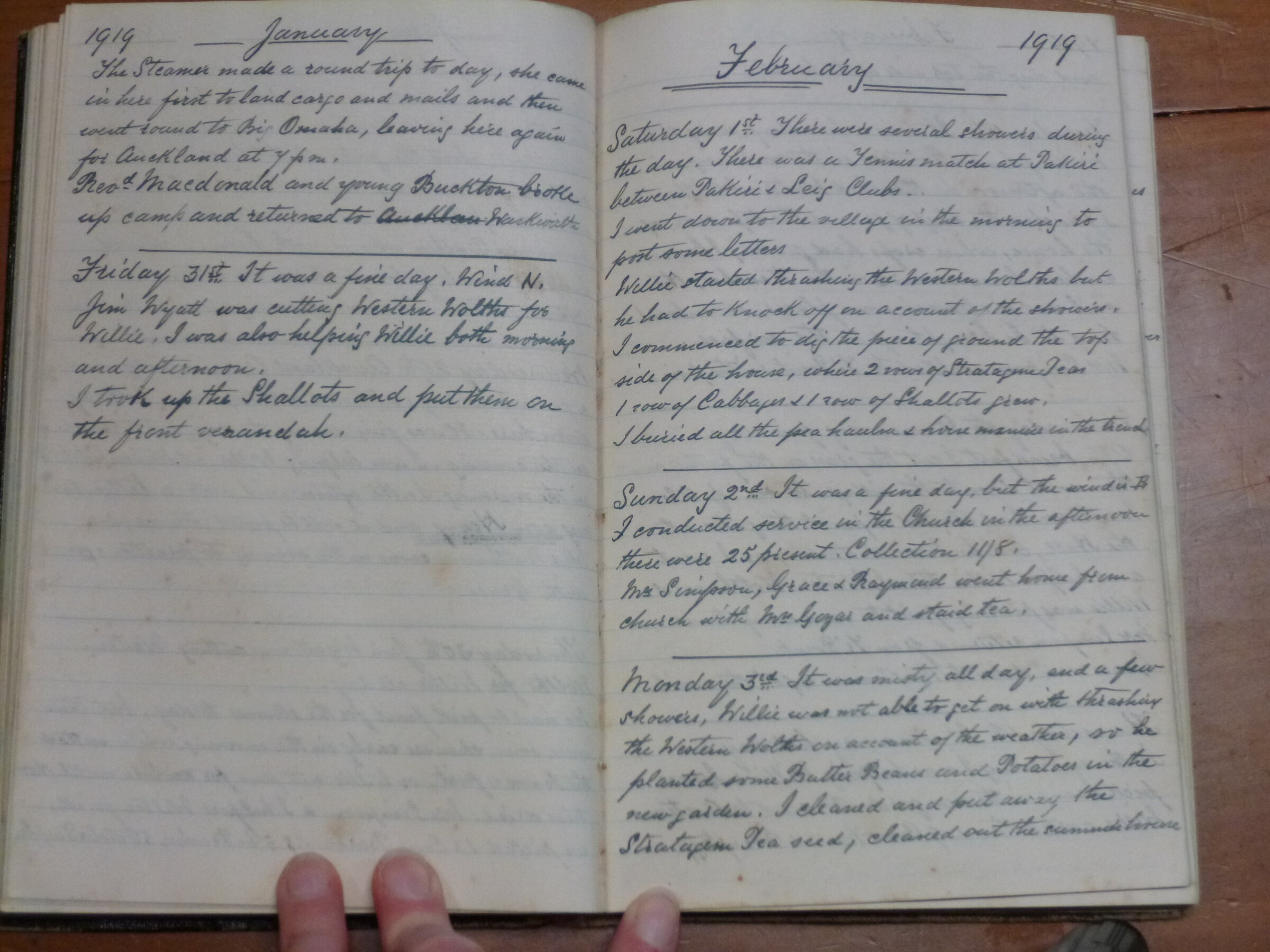 Original CS Clarke diary page