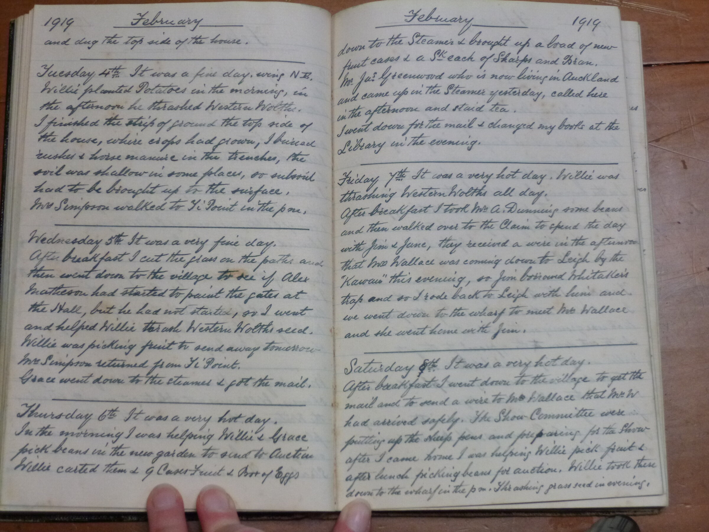 Original CS Clarke diary page
