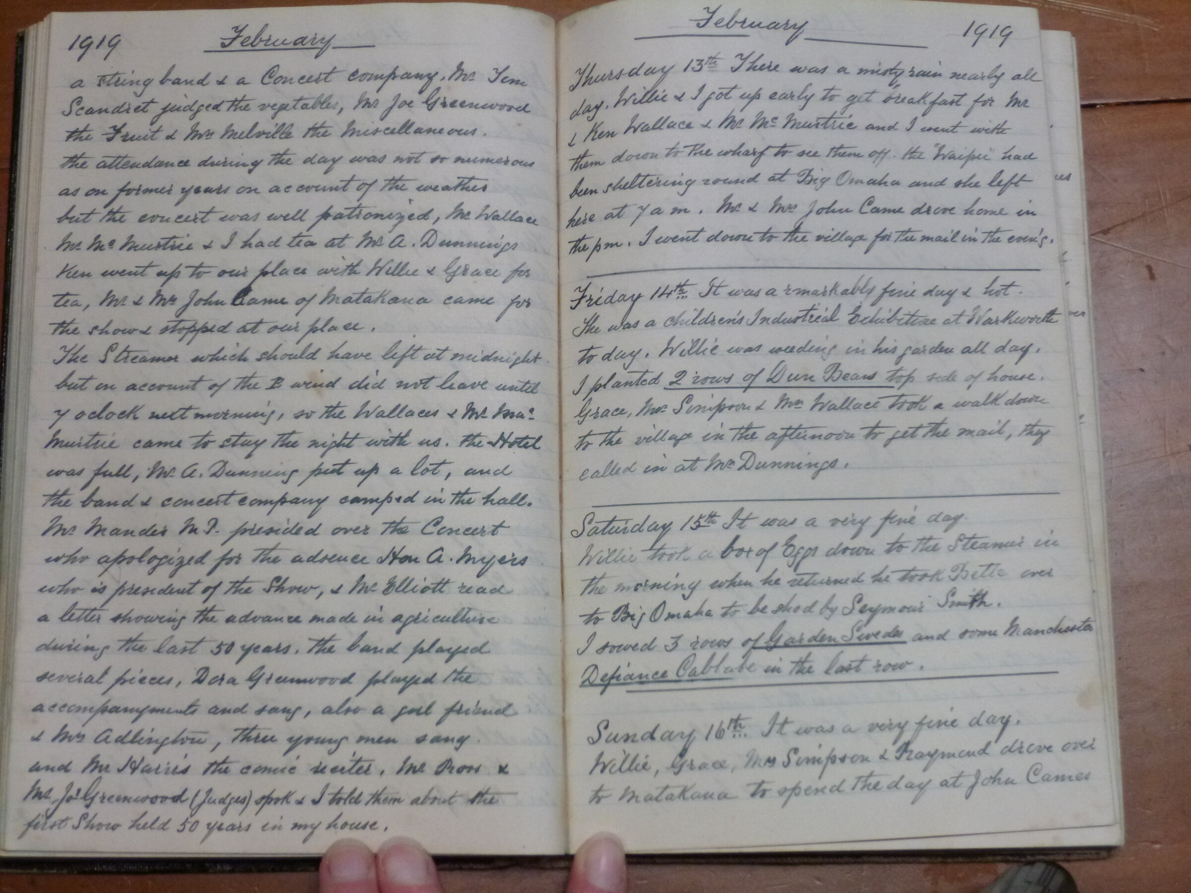 Original CS Clarke diary page