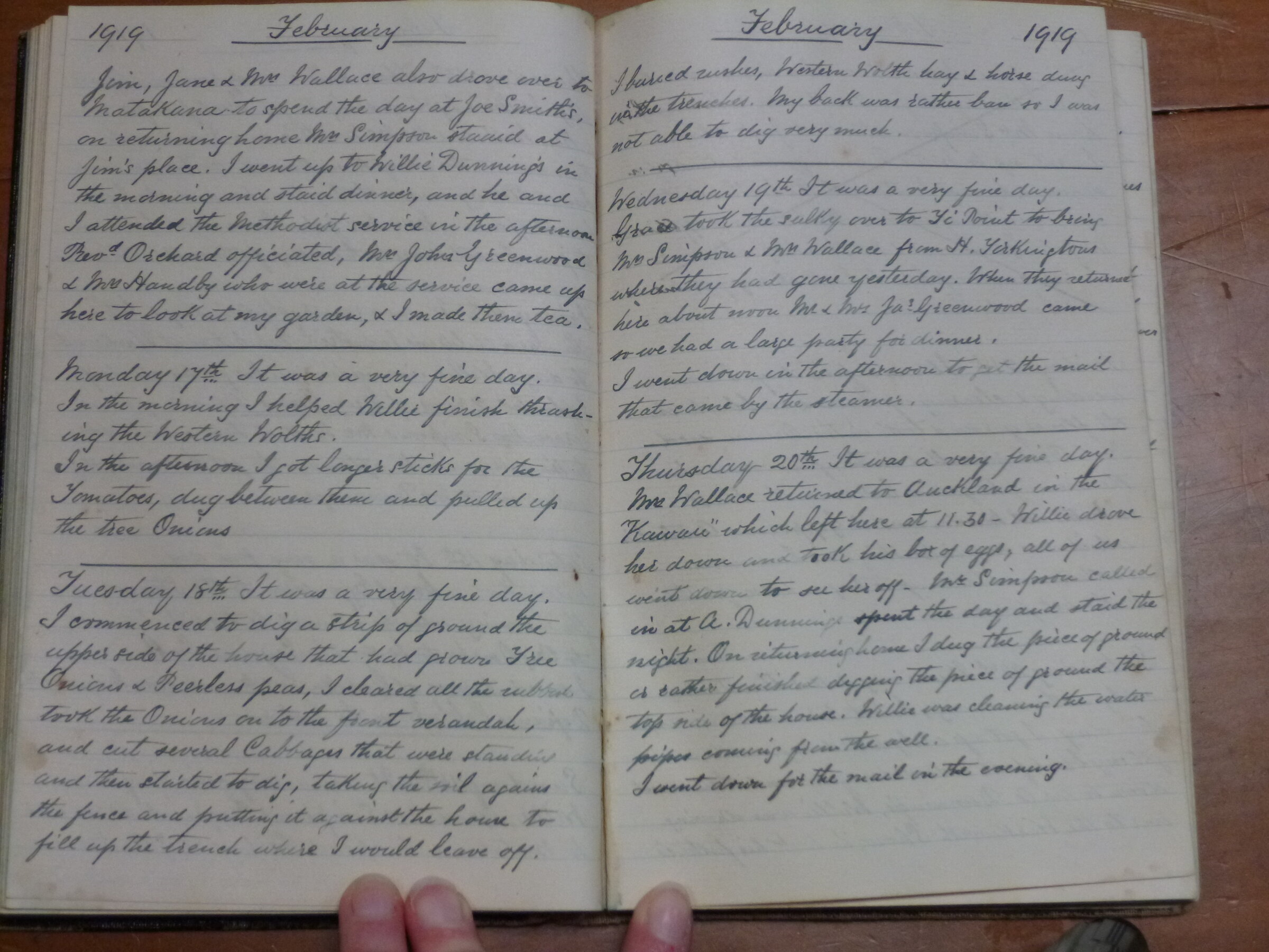 Original CS Clarke diary page