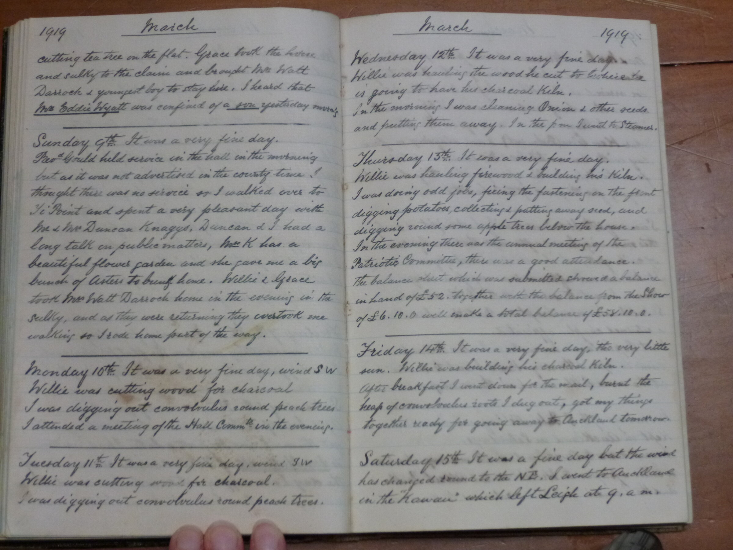 Original CS Clarke diary page