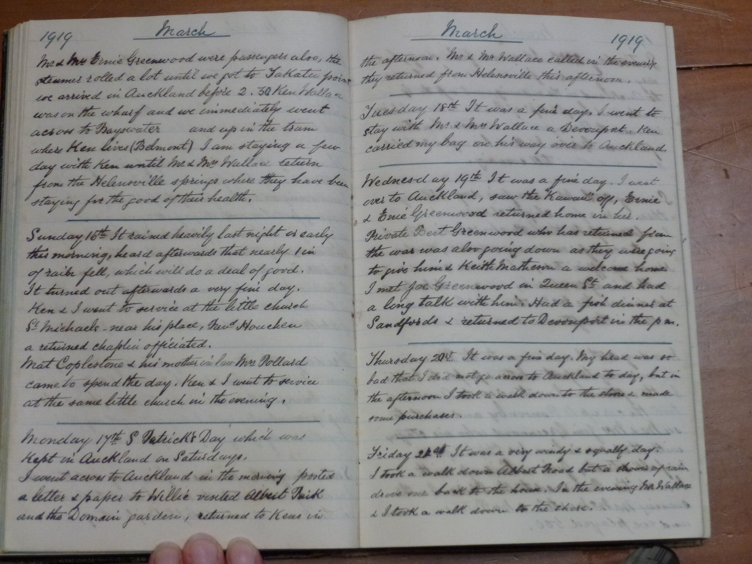 Original CS Clarke diary page