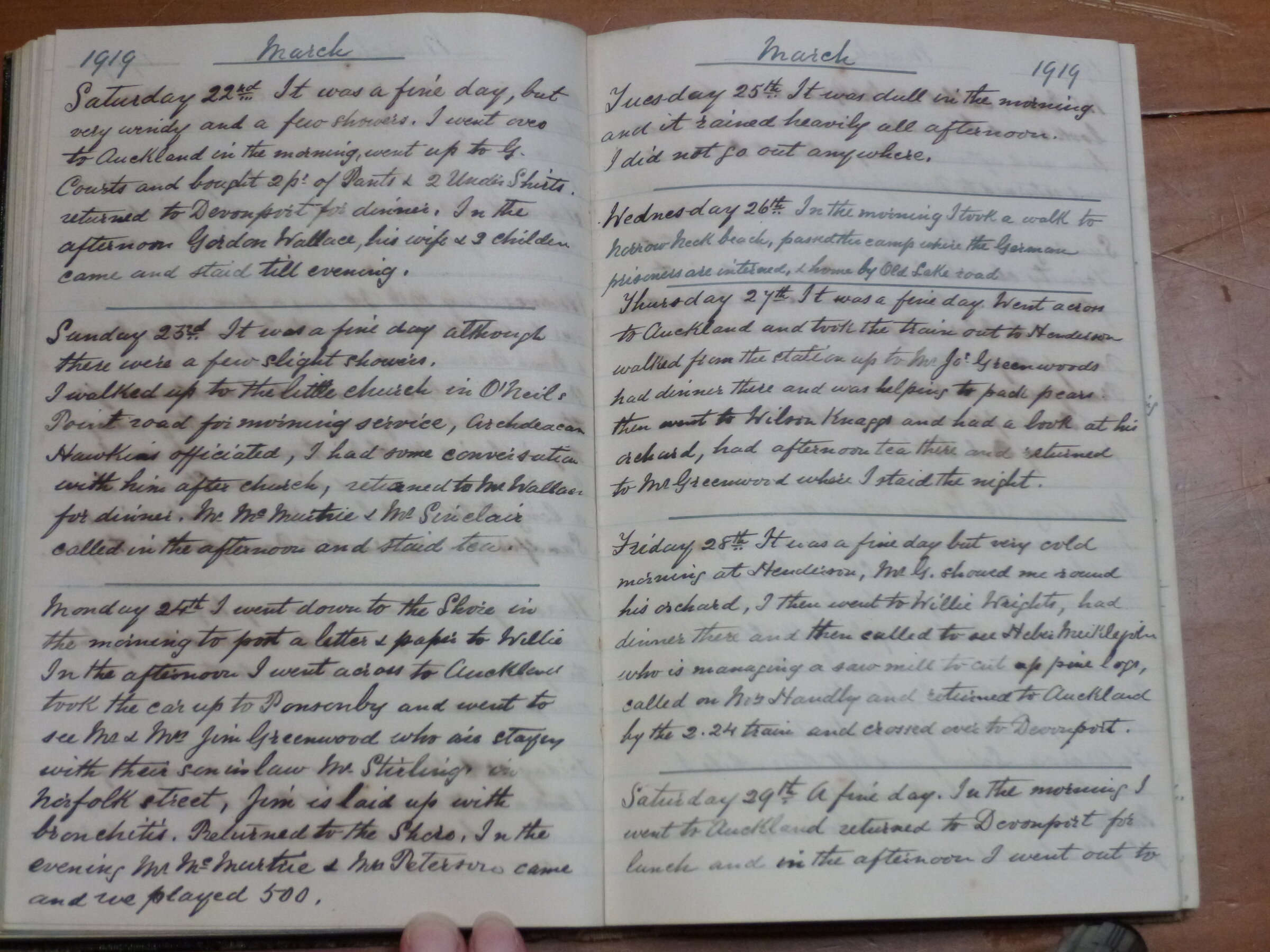 Original CS Clarke diary page