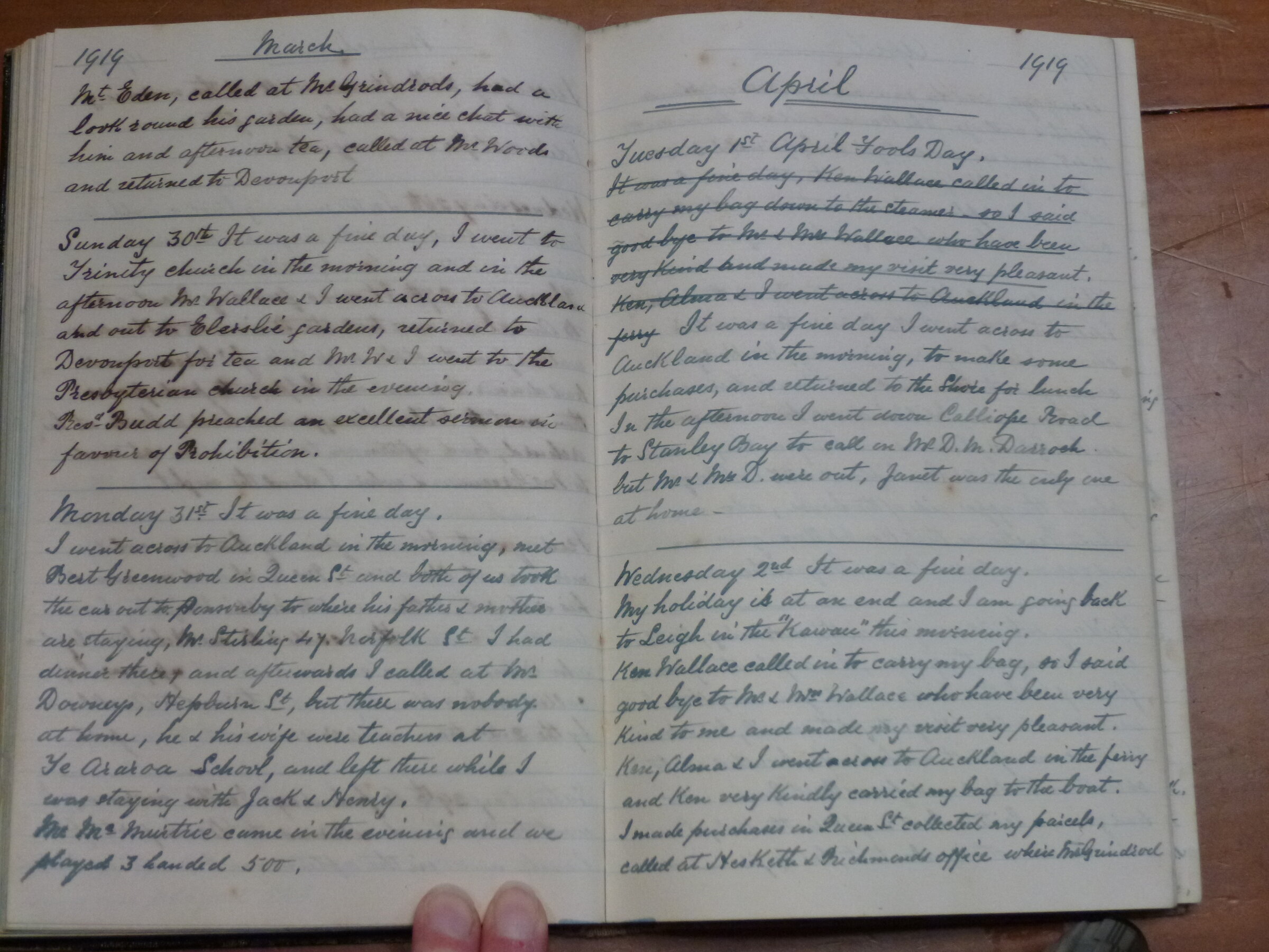 Original CS Clarke diary page