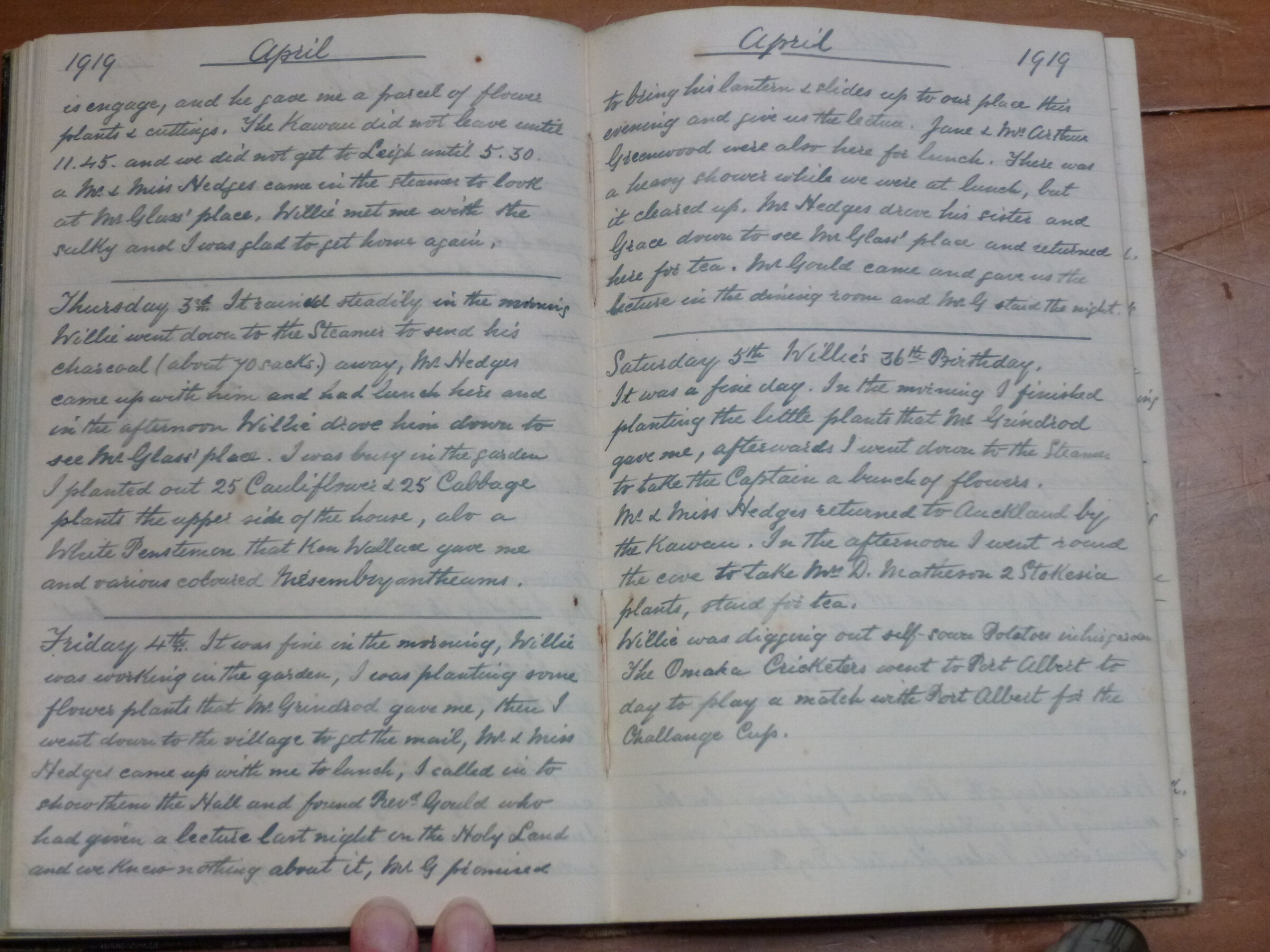 Original CS Clarke diary page