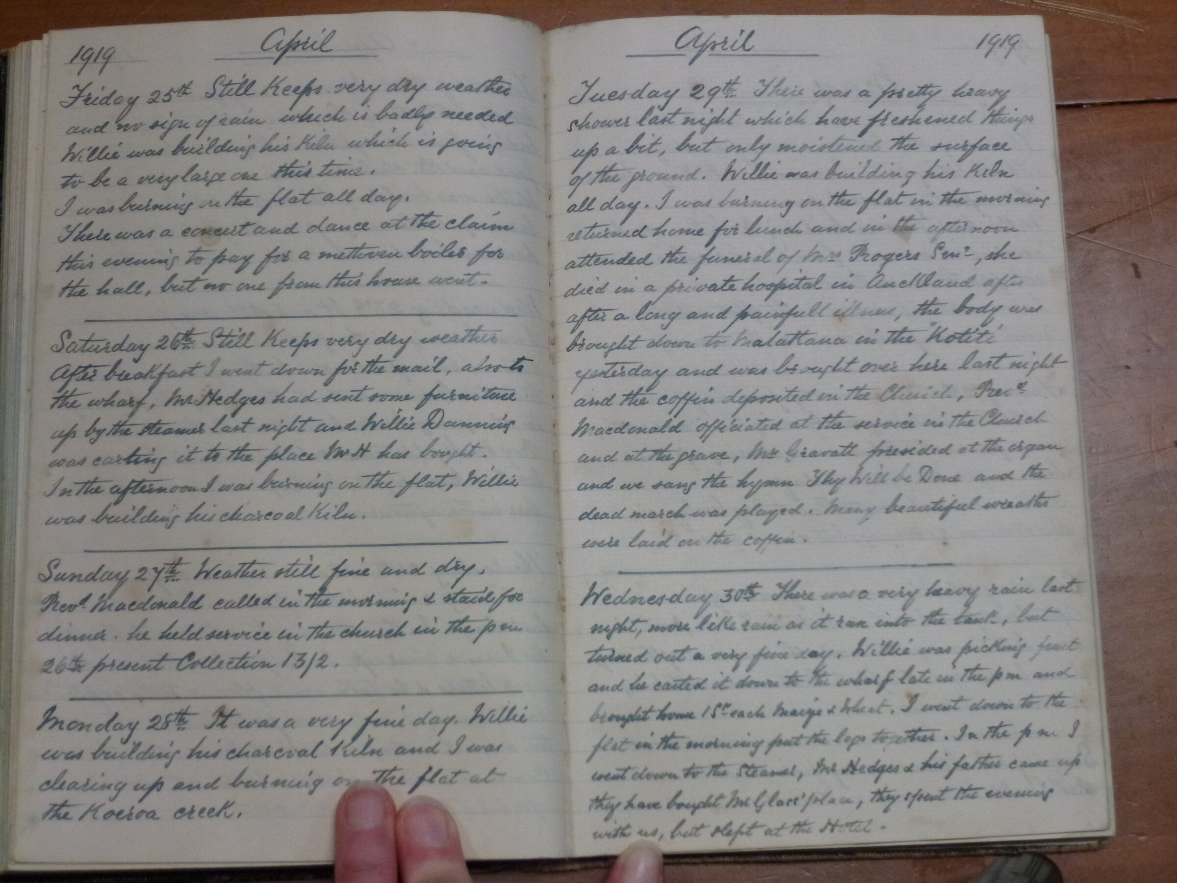 Original CS Clarke diary page