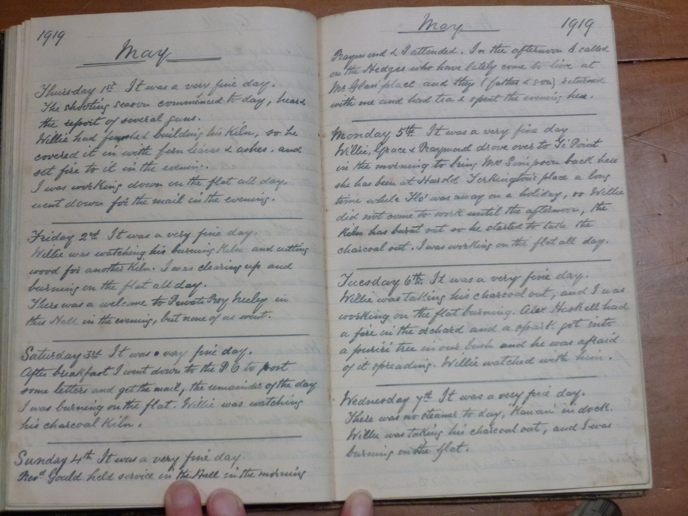Original CS Clarke diary page