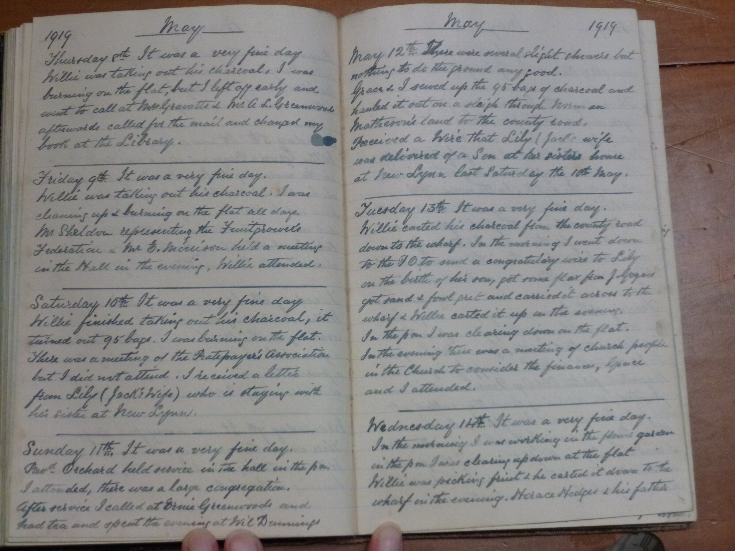 Original CS Clarke diary page