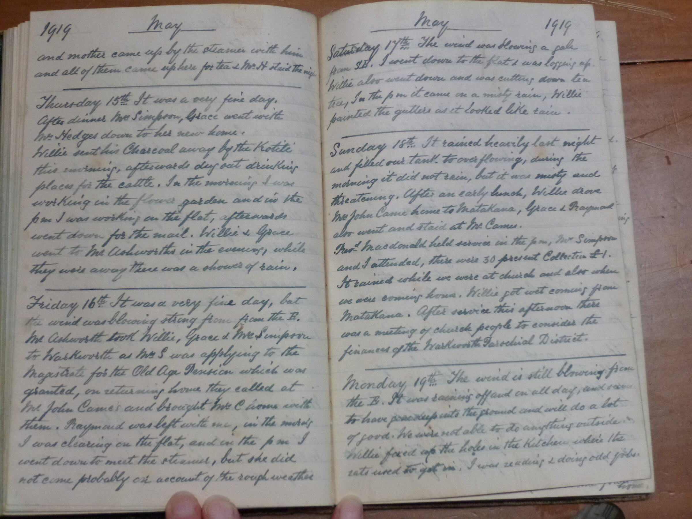 Original CS Clarke diary page