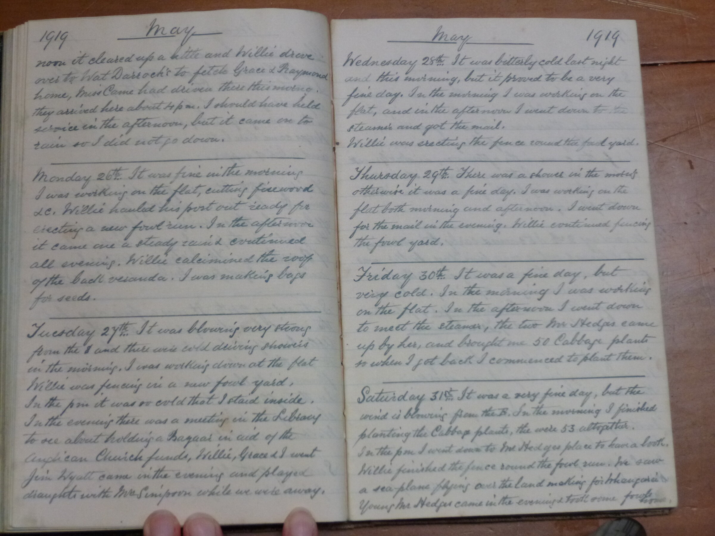 Original CS Clarke diary page