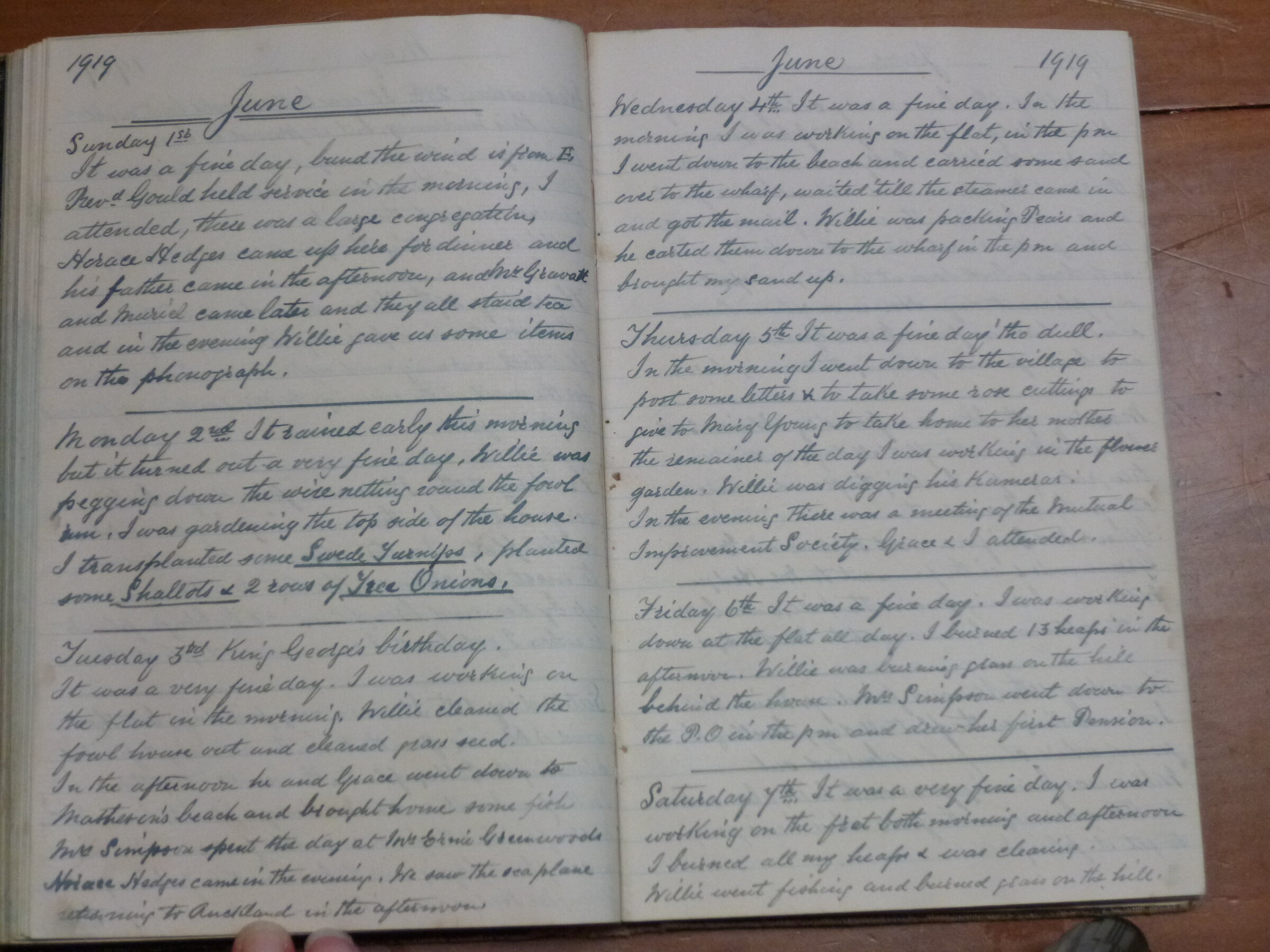 Original CS Clarke diary page