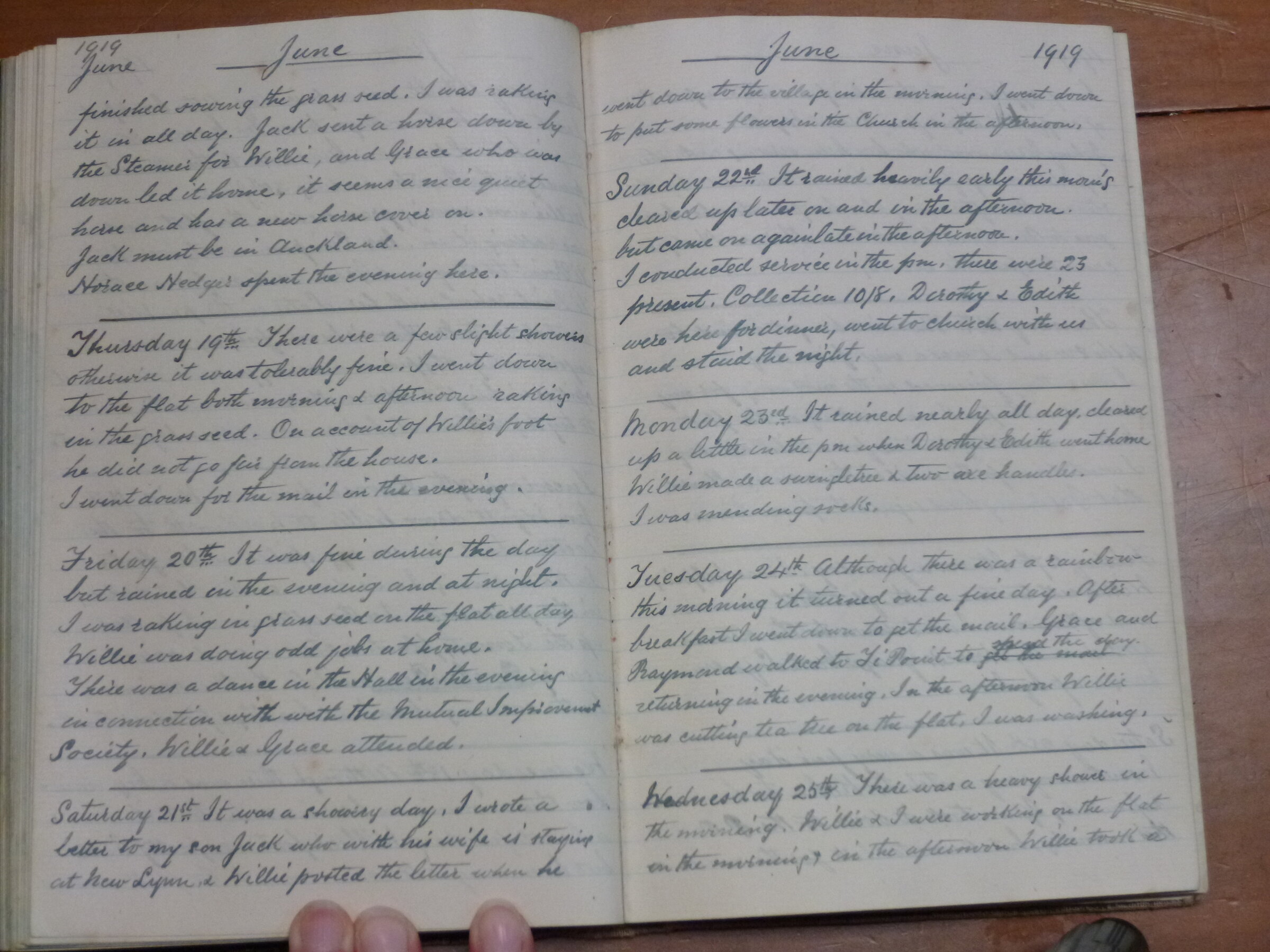 Original CS Clarke diary page
