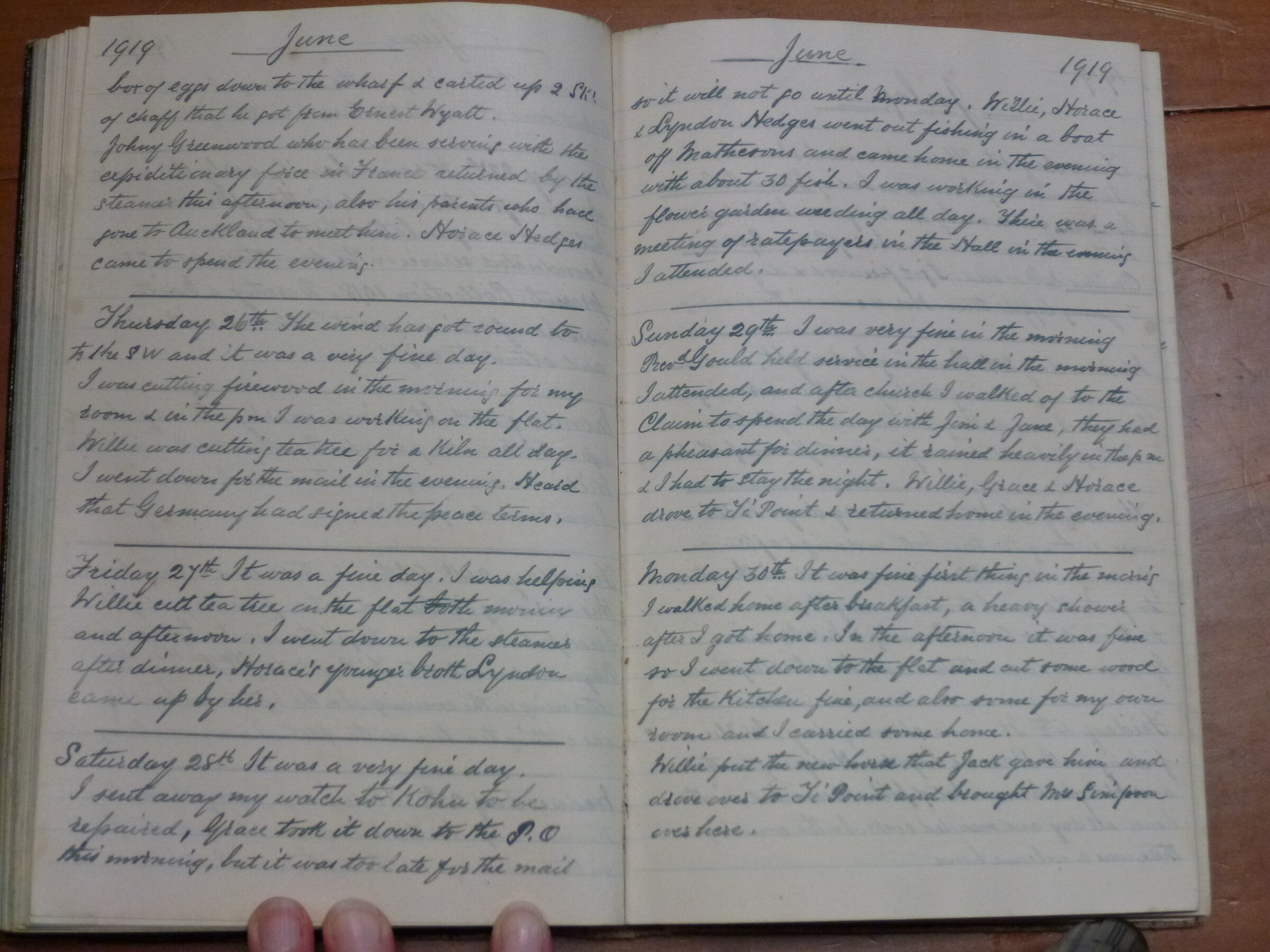 Original CS Clarke diary page