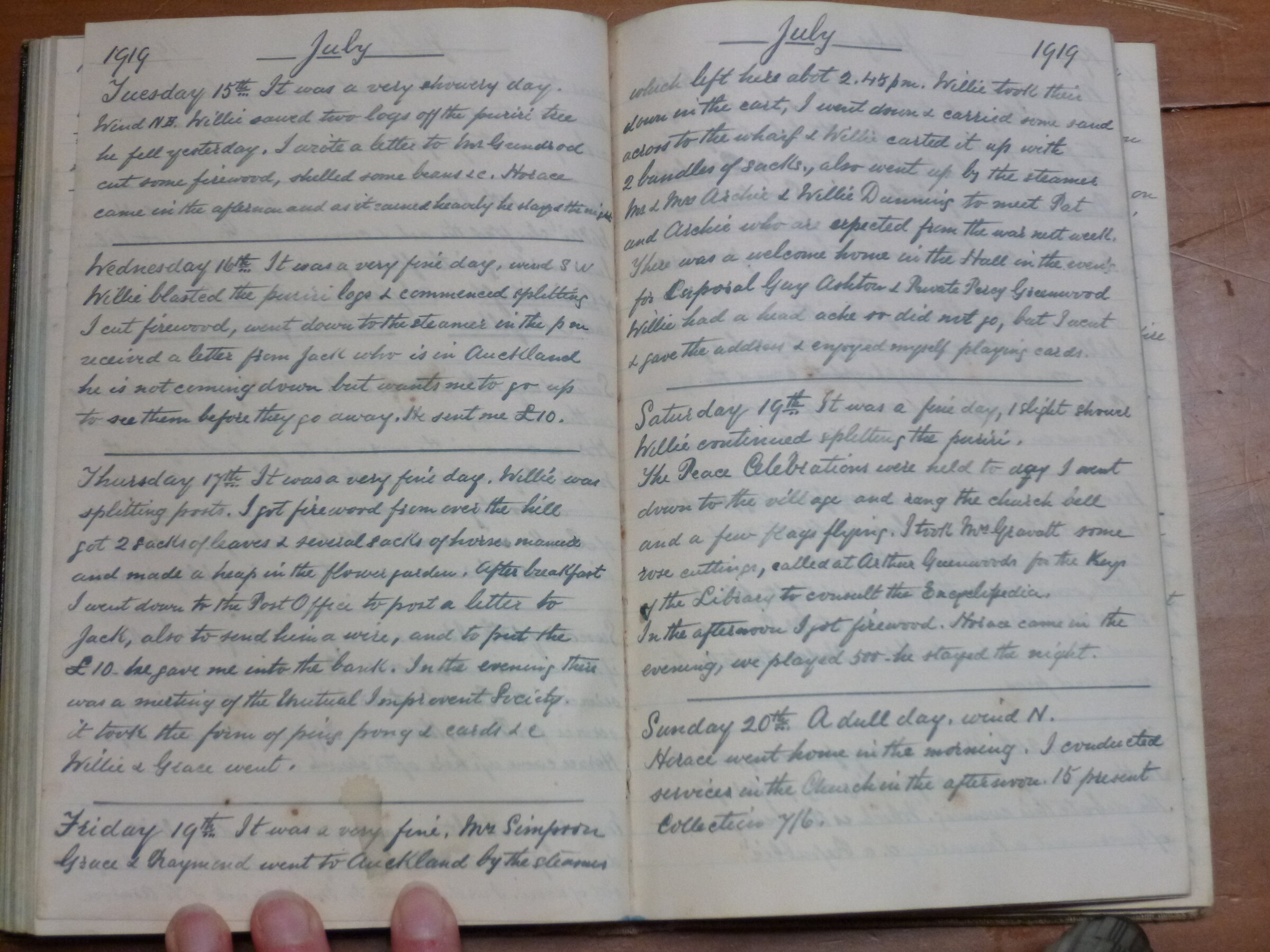 Original CS Clarke diary page