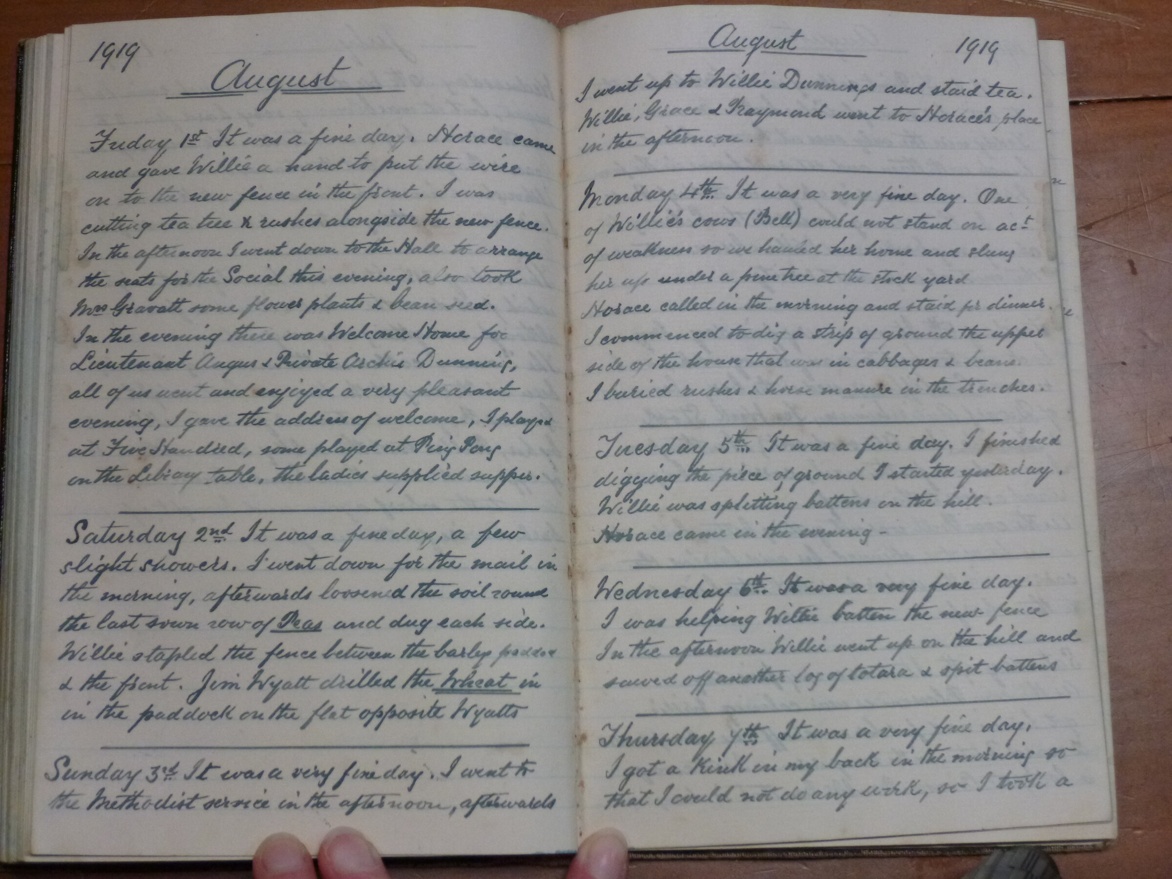 Original CS Clarke diary page