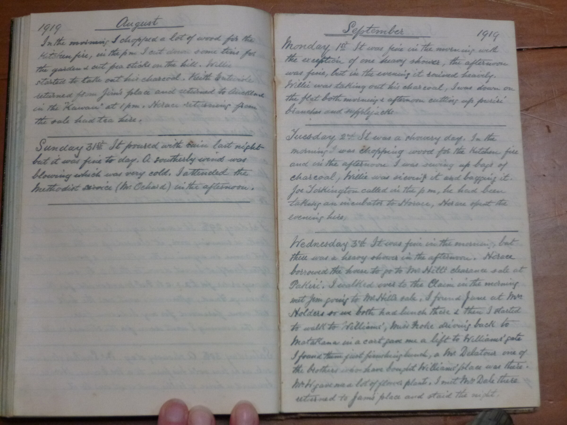 Original CS Clarke diary page