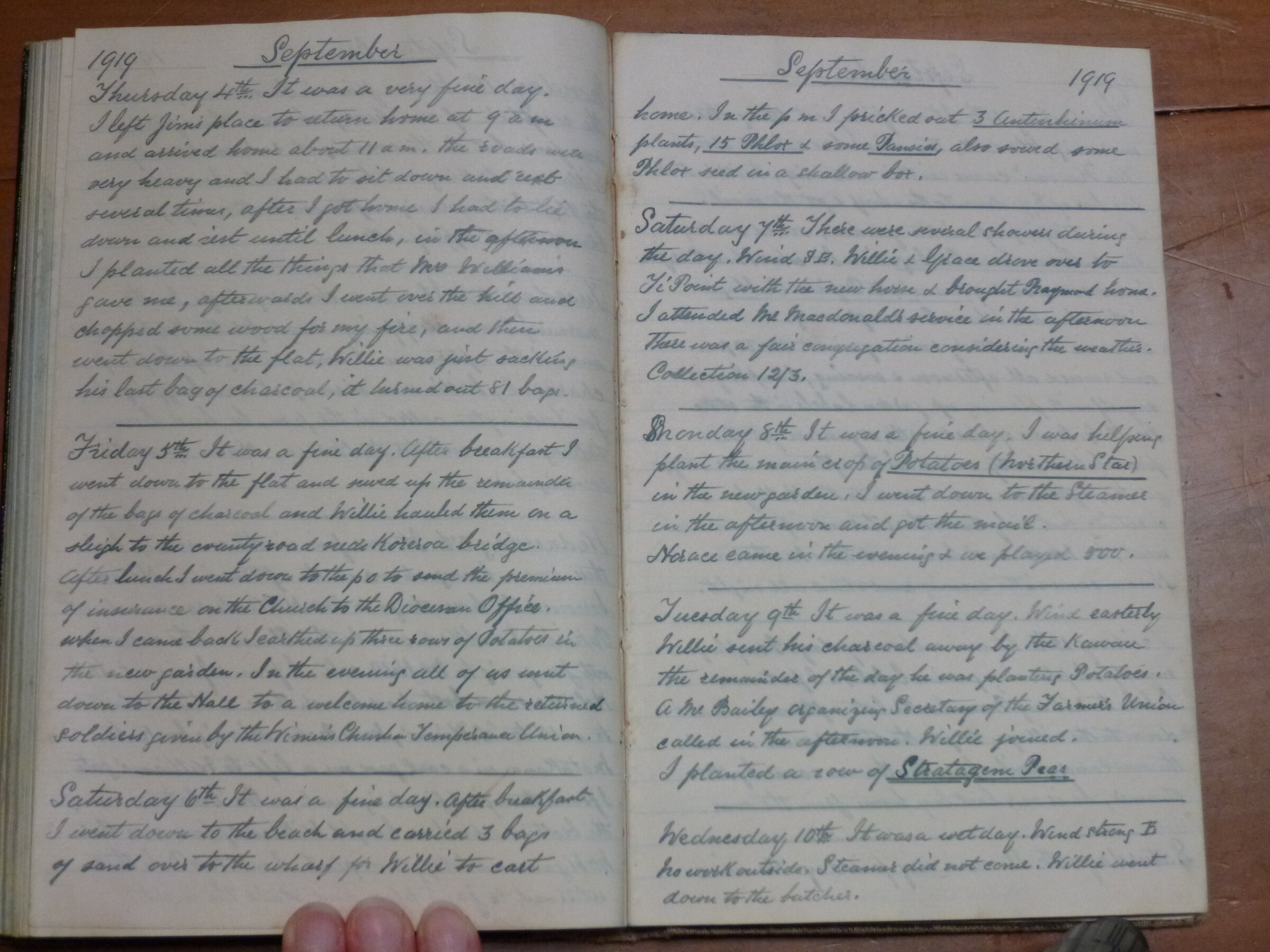 Original CS Clarke diary page