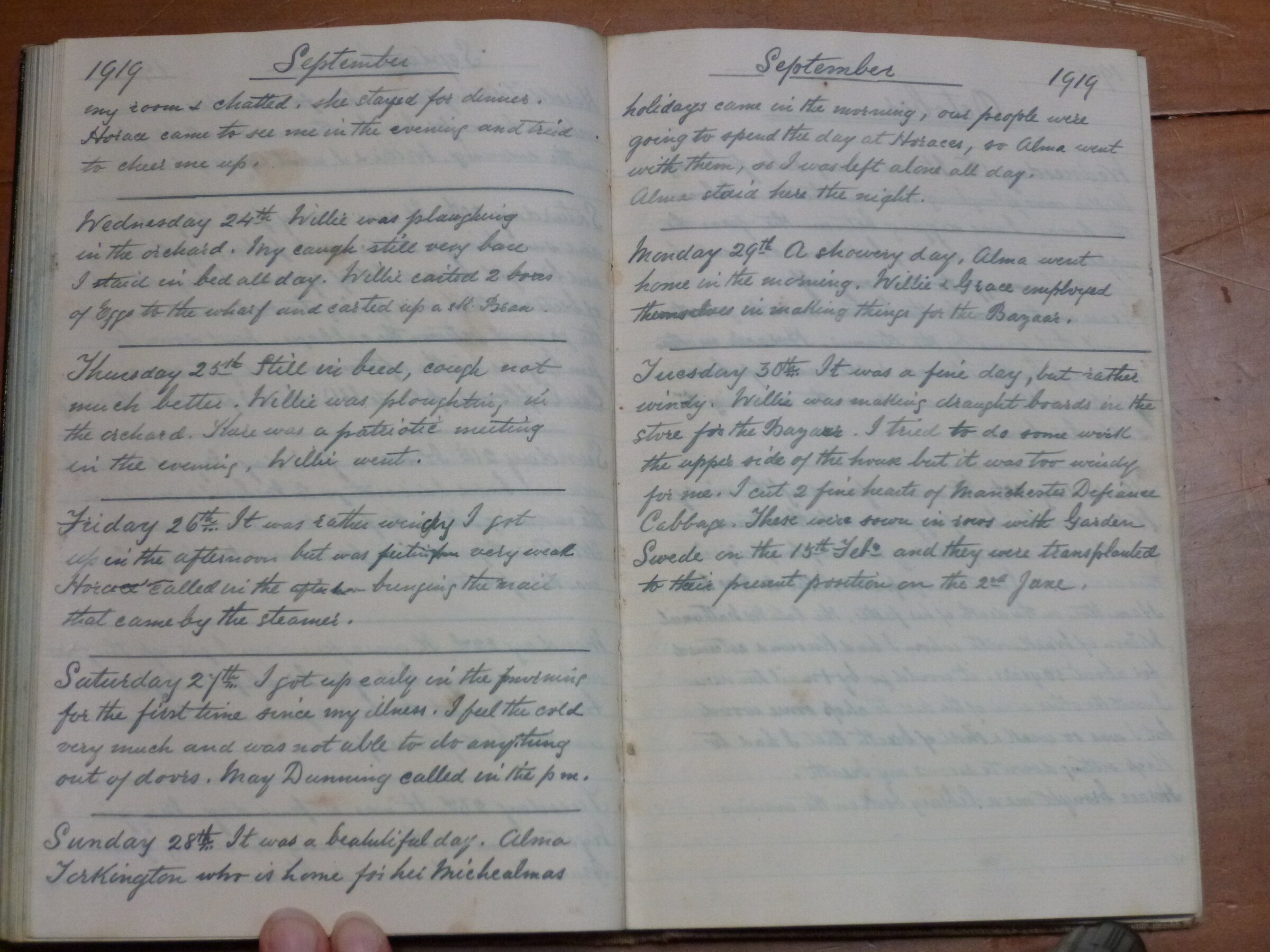 Original CS Clarke diary page