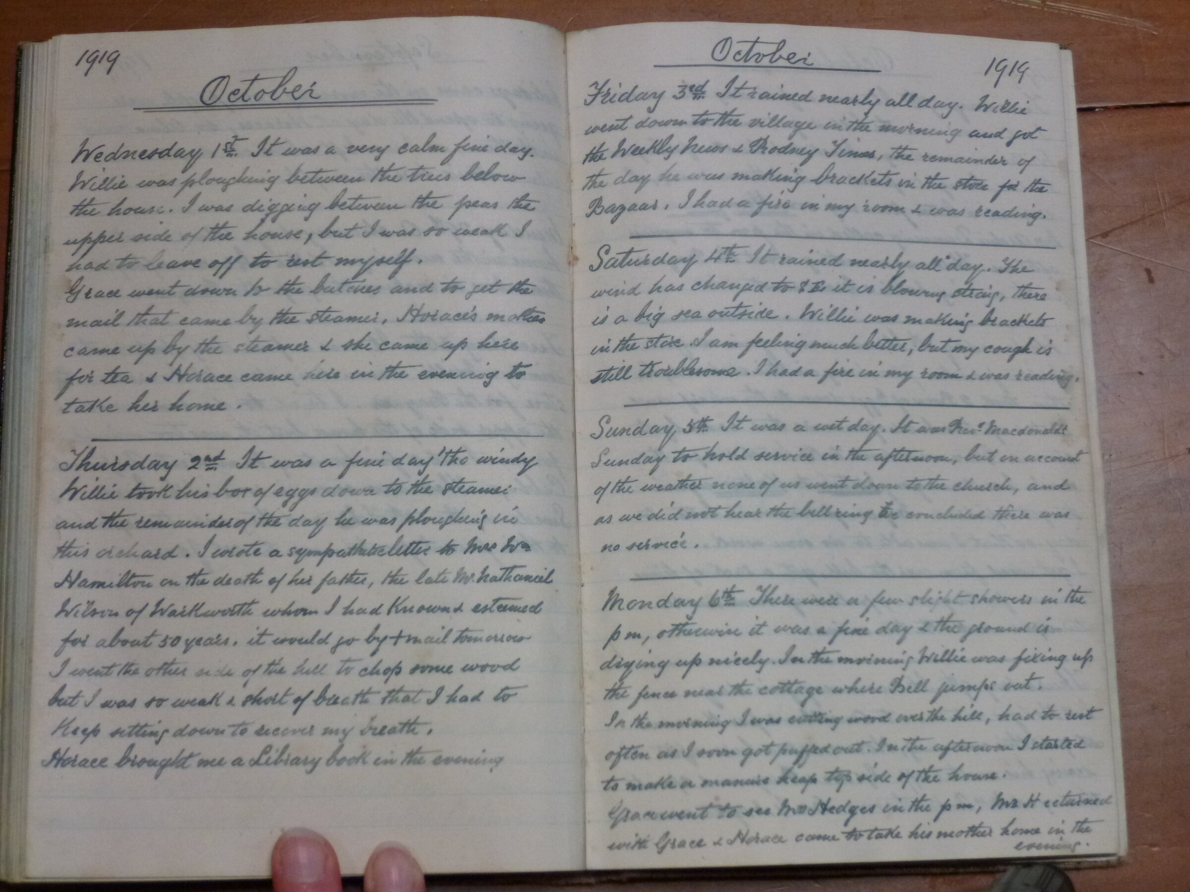 Original CS Clarke diary page