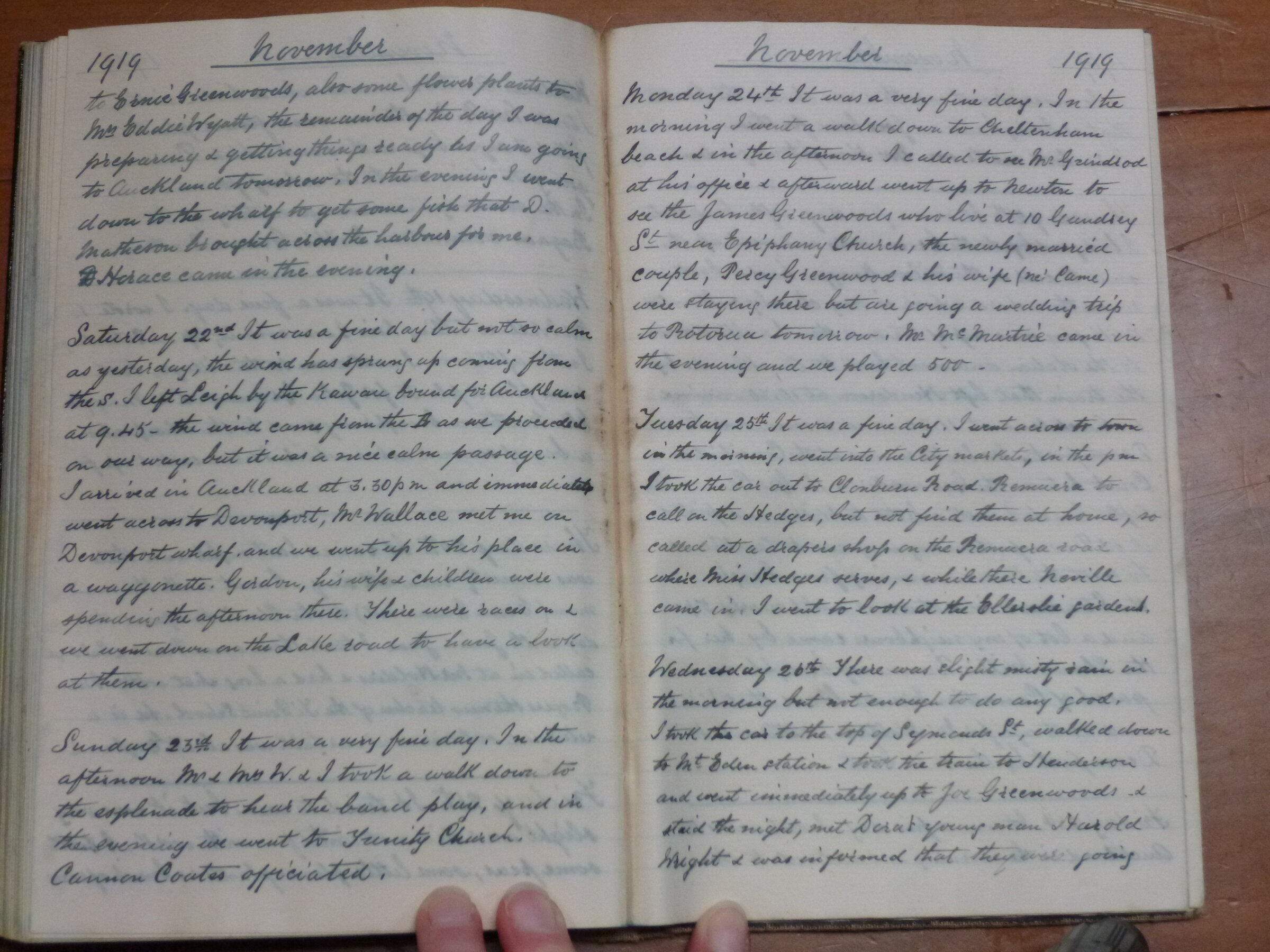 Original CS Clarke diary page