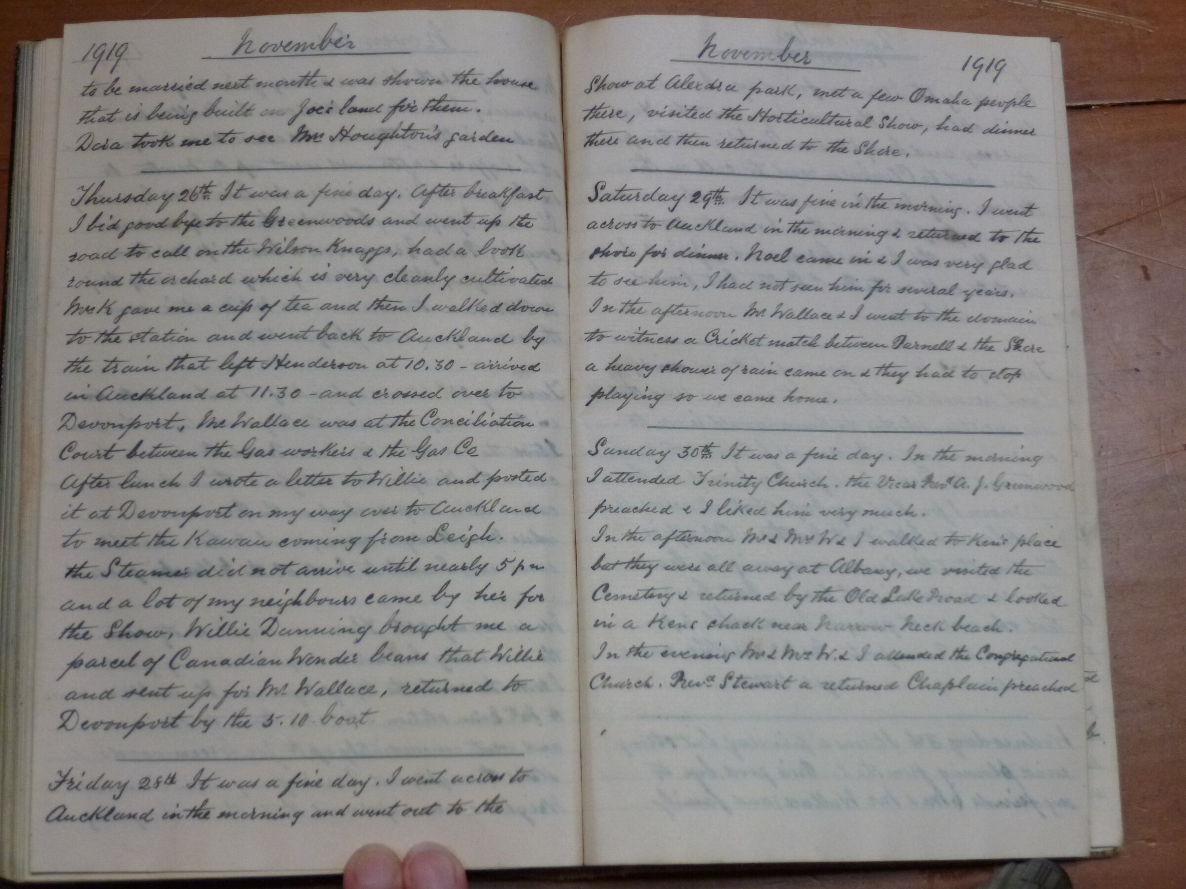 Original CS Clarke diary page