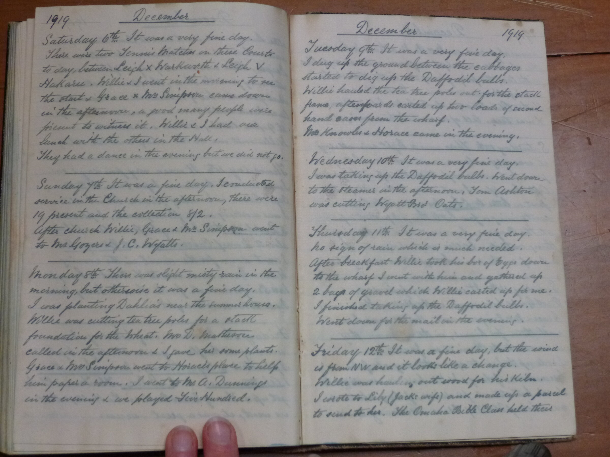 Original CS Clarke diary page
