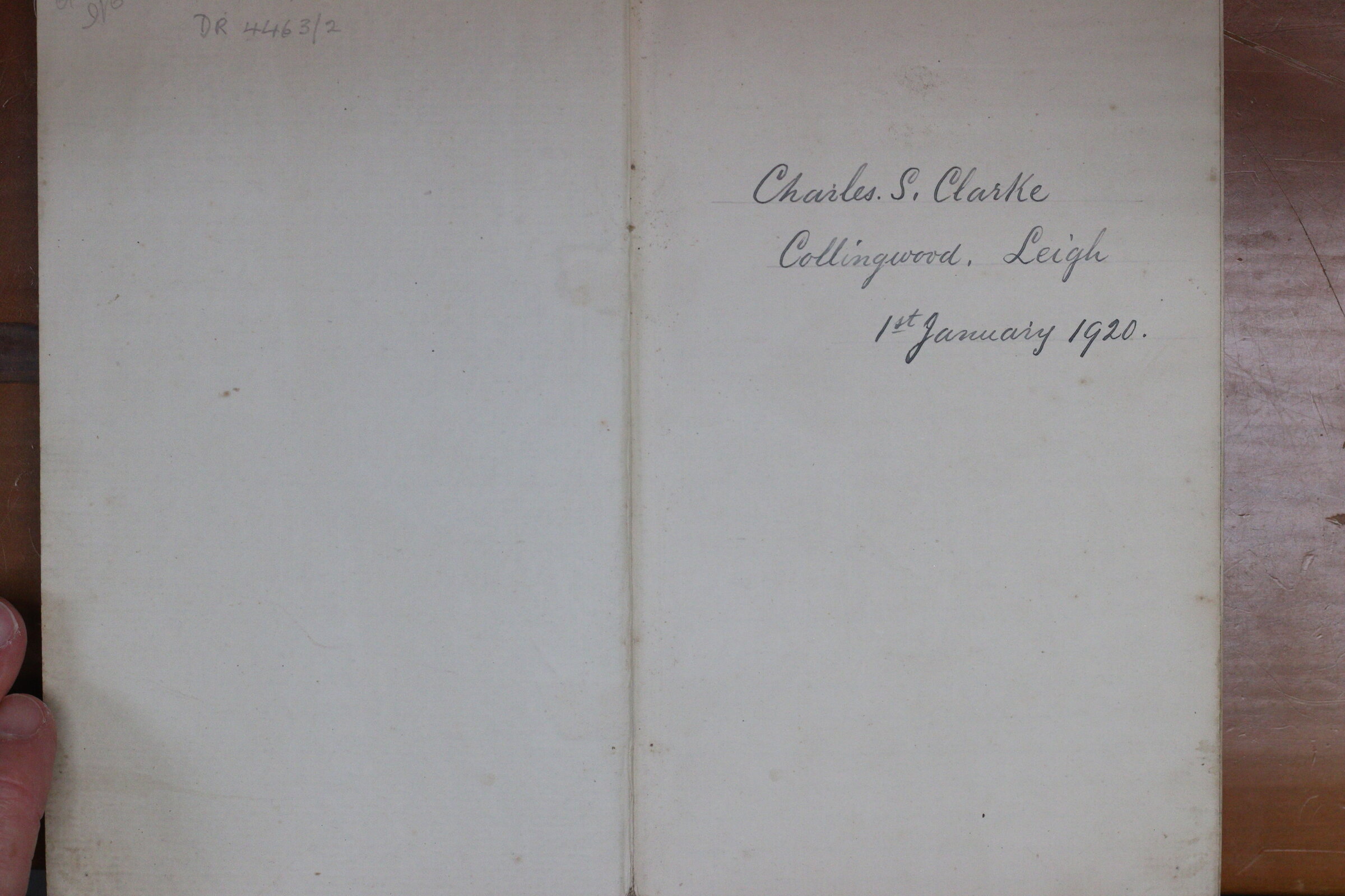 Original CS Clarke diary page