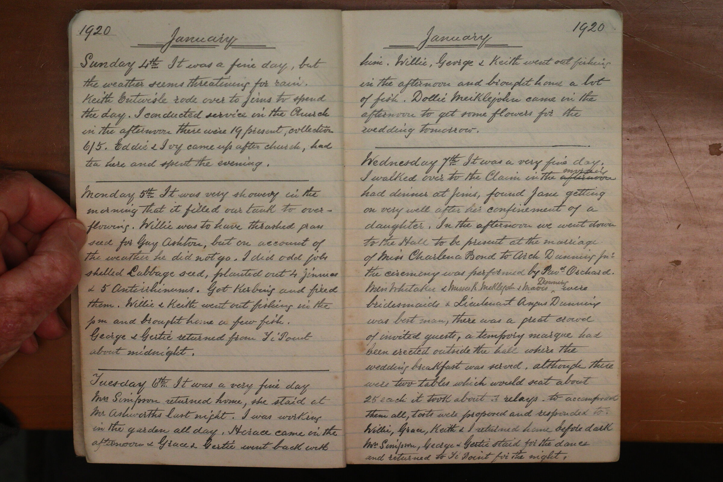 Original CS Clarke diary page
