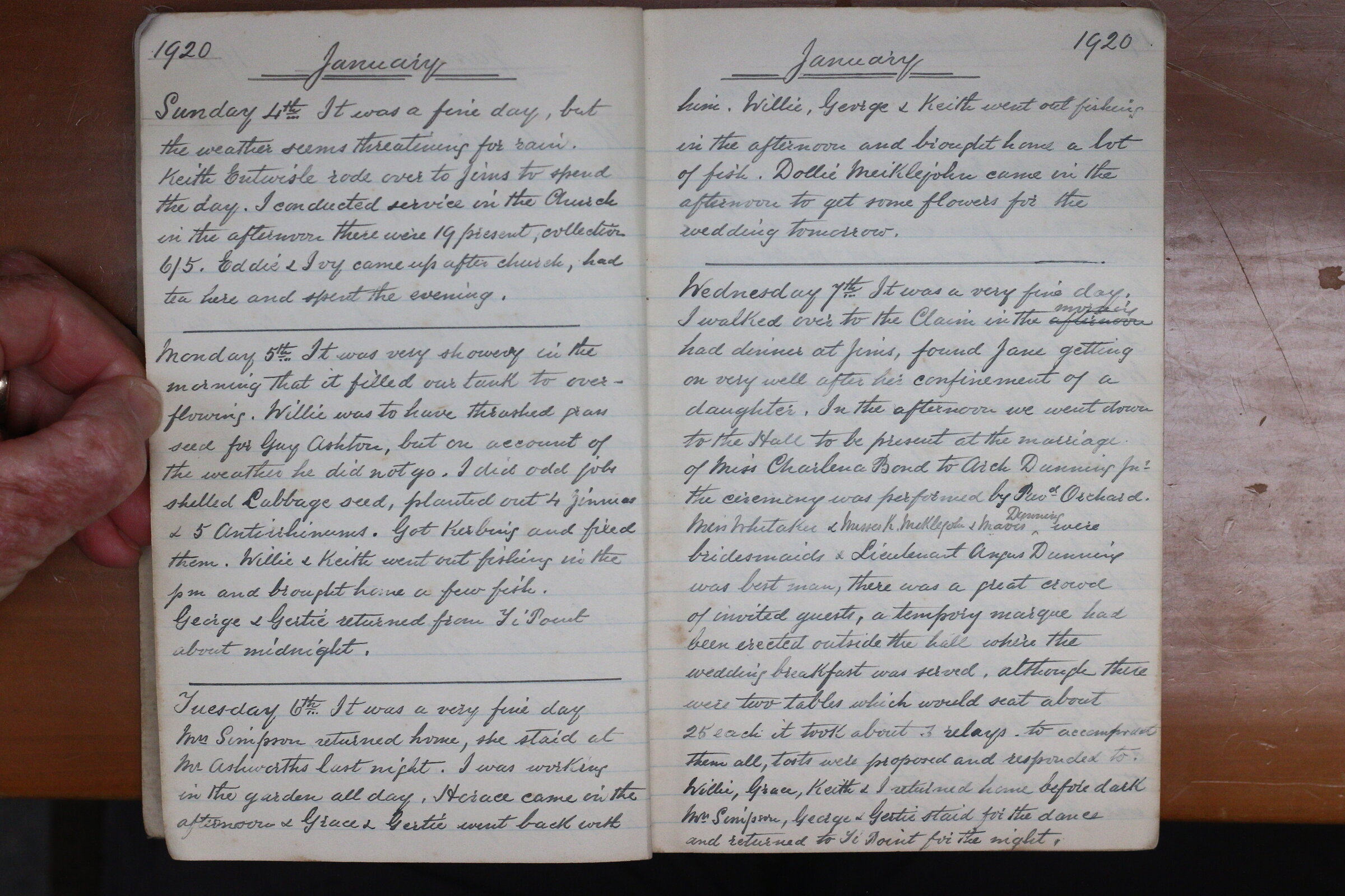 Original CS Clarke diary page