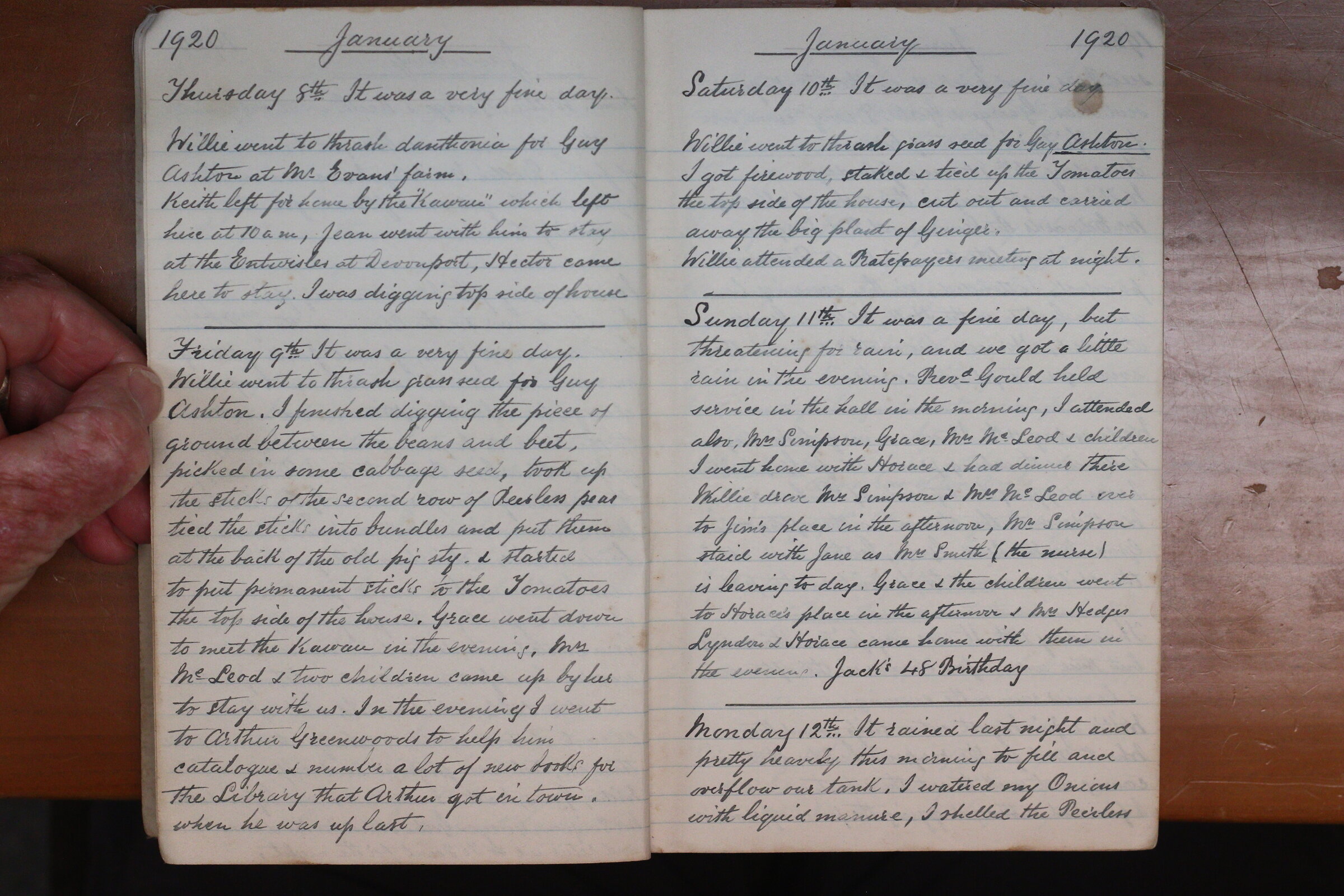 Original CS Clarke diary page