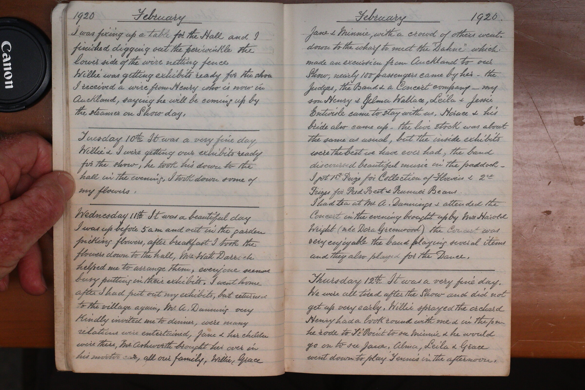 Original CS Clarke diary page