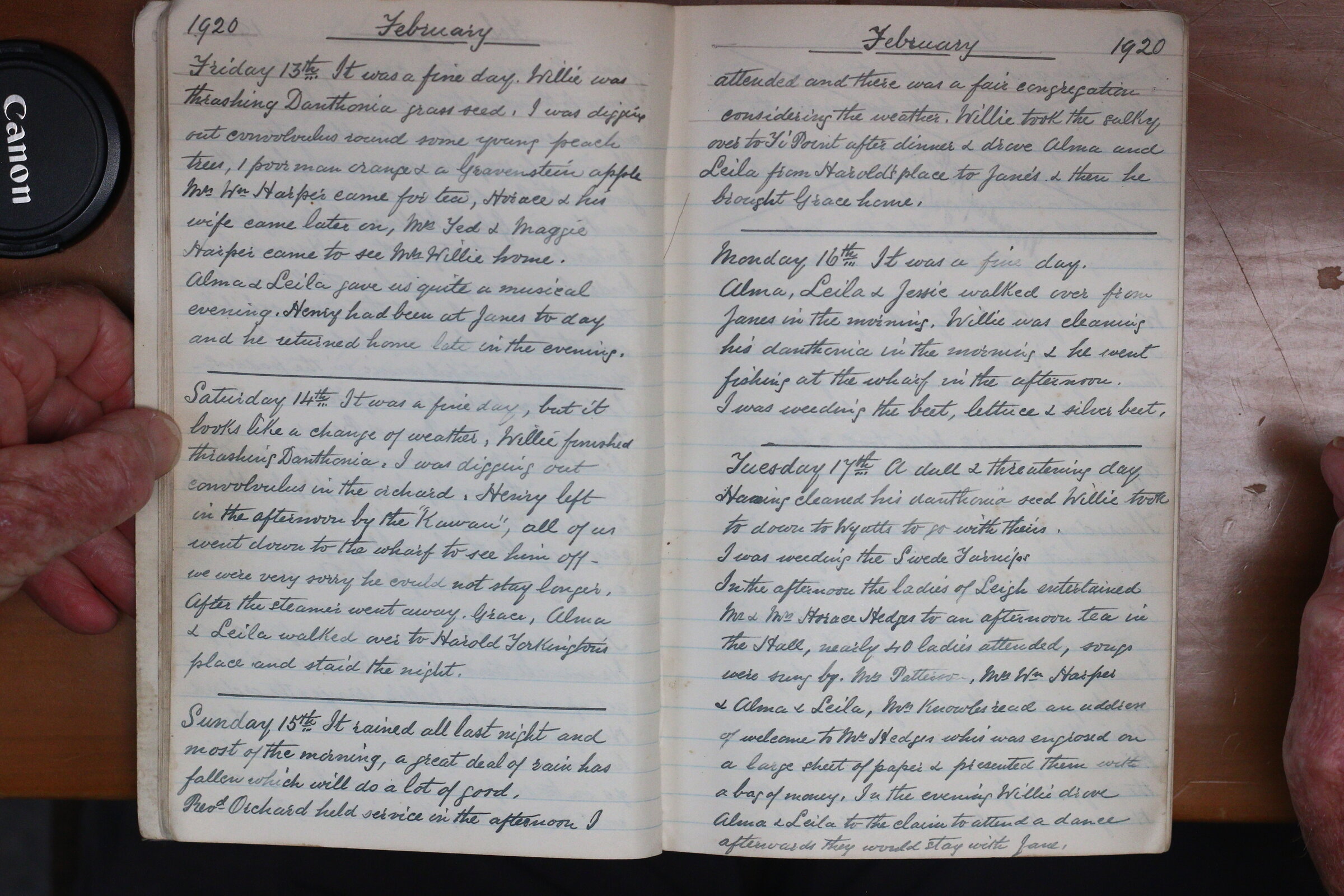 Original CS Clarke diary page