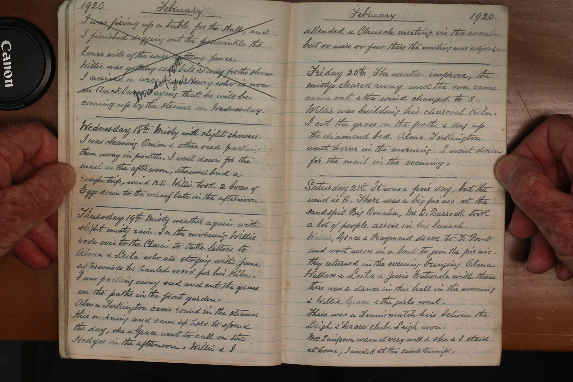 Original CS Clarke diary page