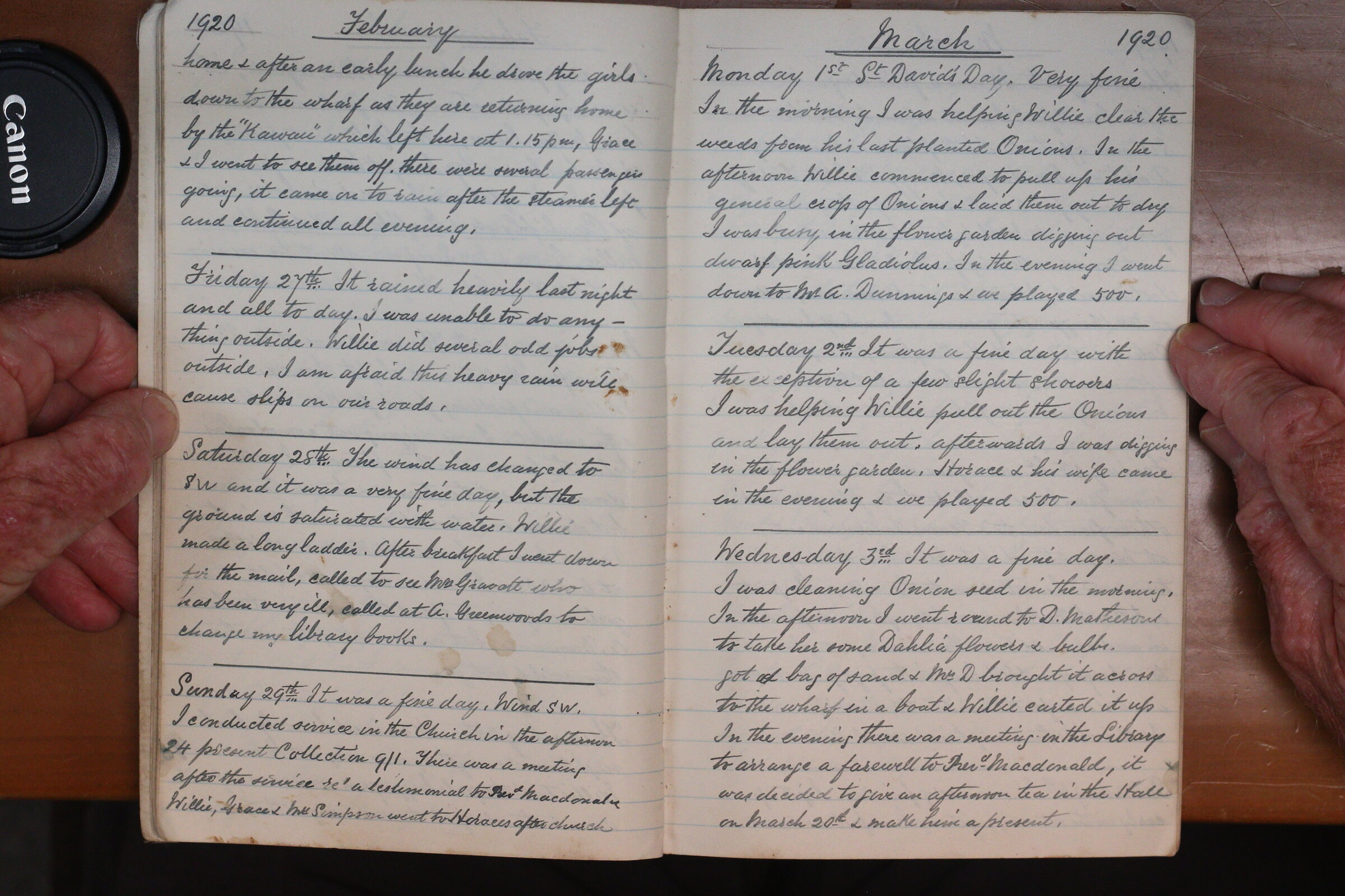 Original CS Clarke diary page