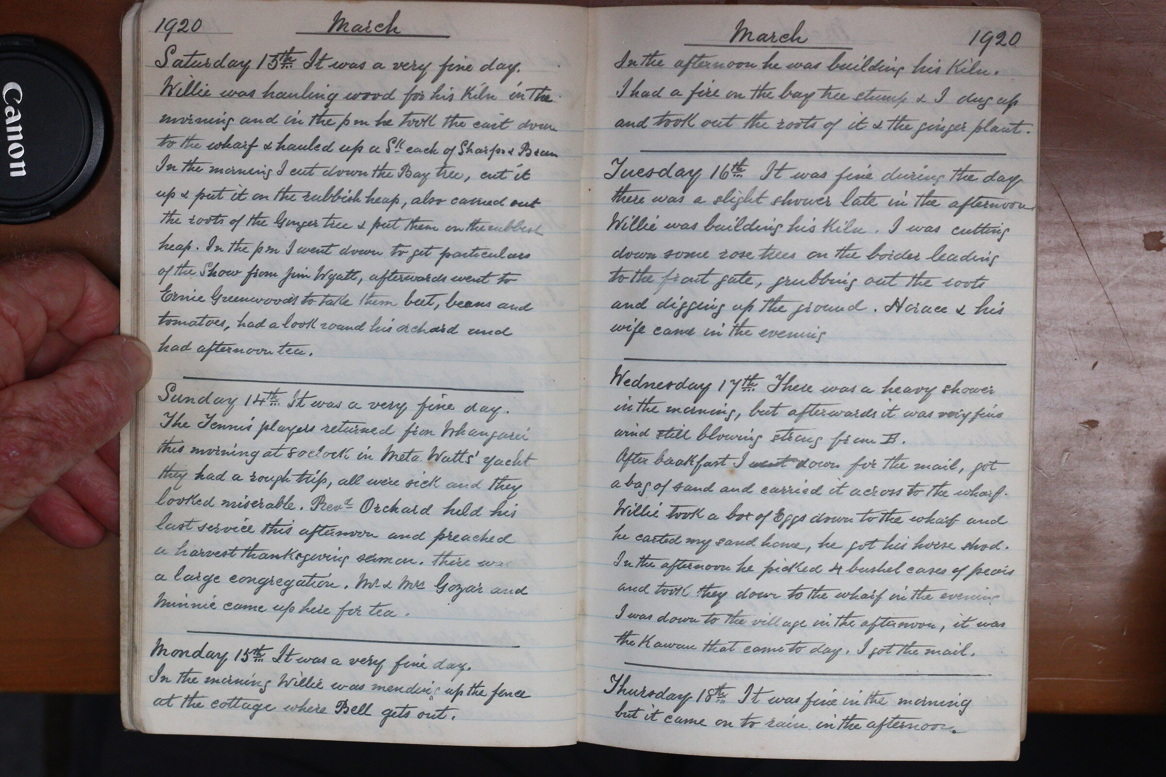 Original CS Clarke diary page