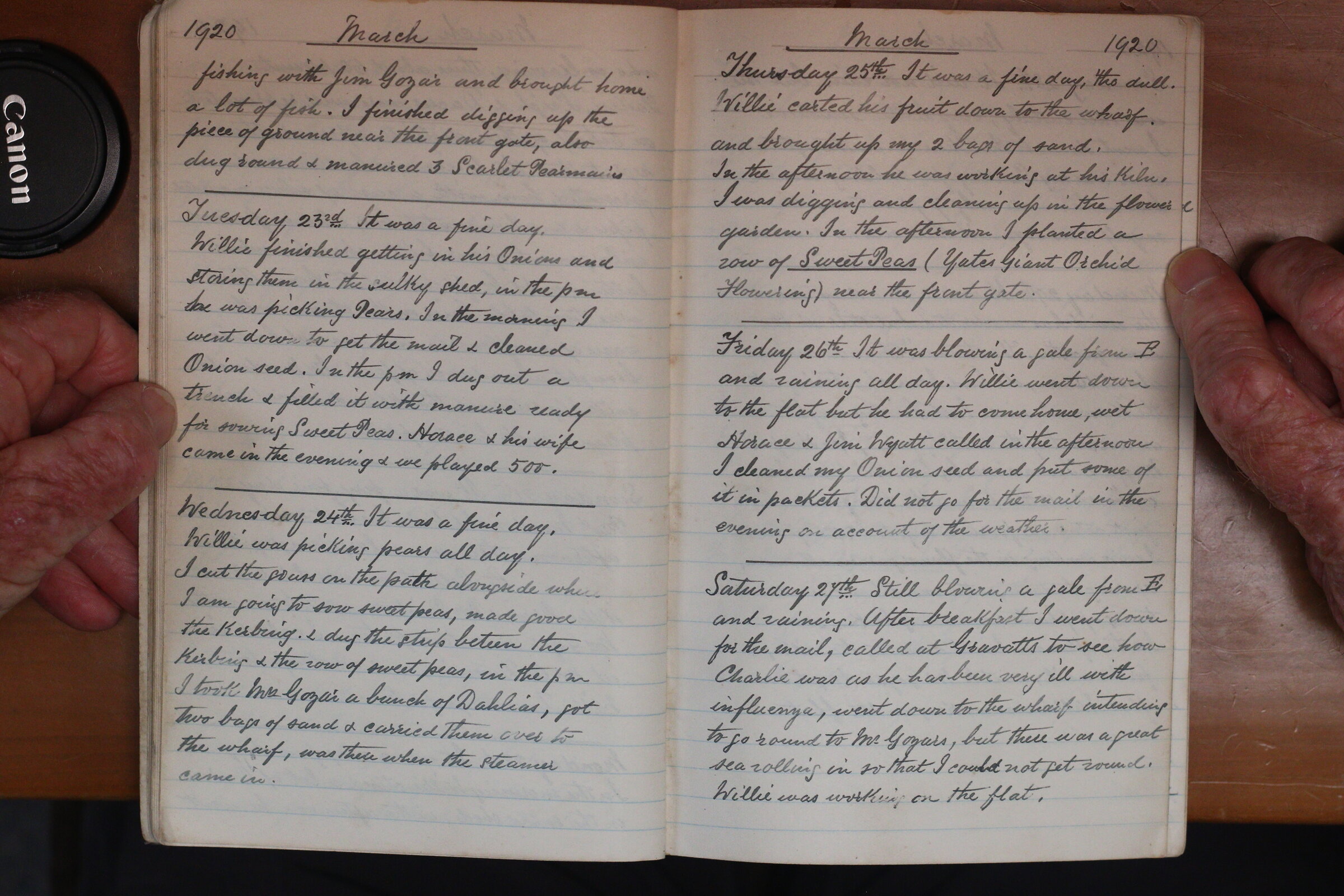 Original CS Clarke diary page