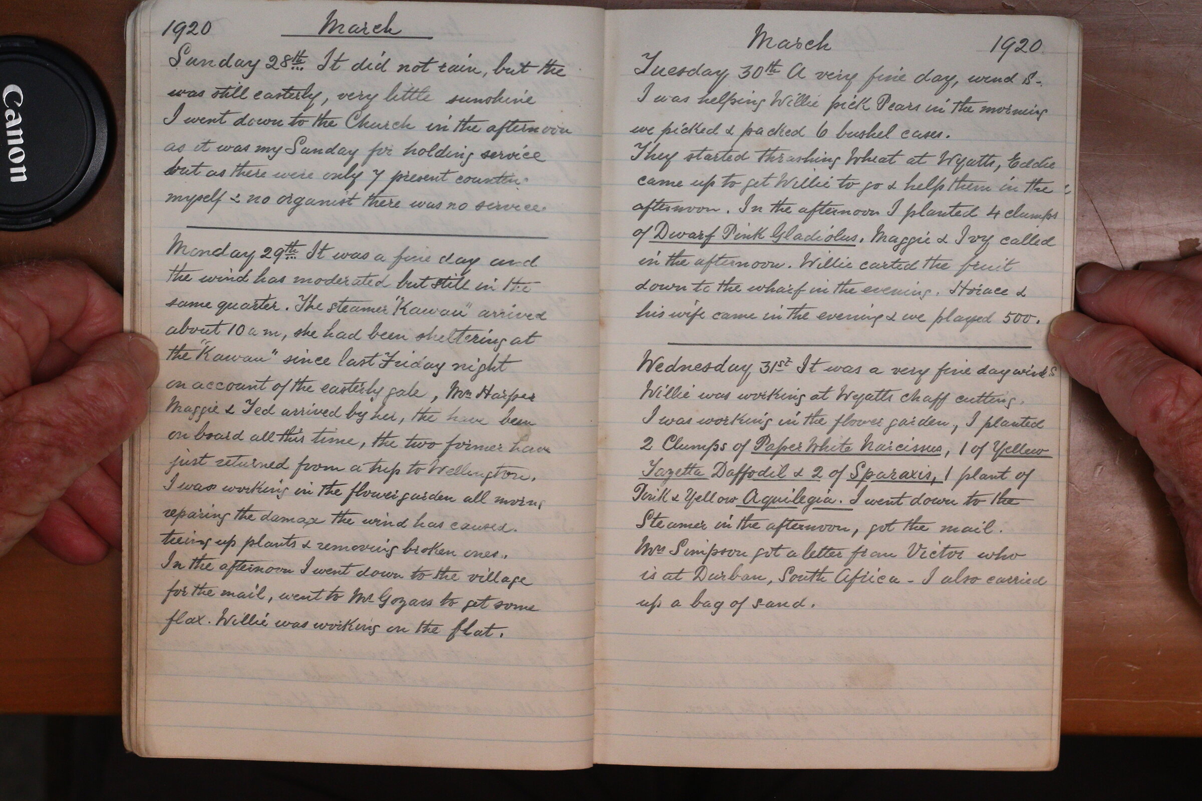 Original CS Clarke diary page